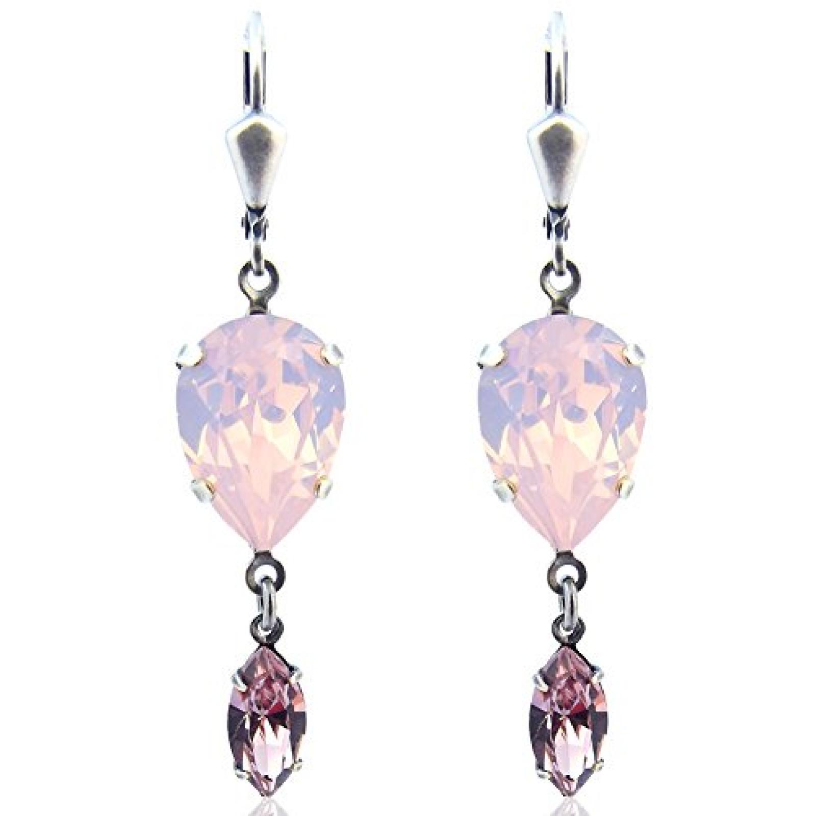 Ohrringe mit SWAROVSKI ELEMENTS - Rose Water Opal 