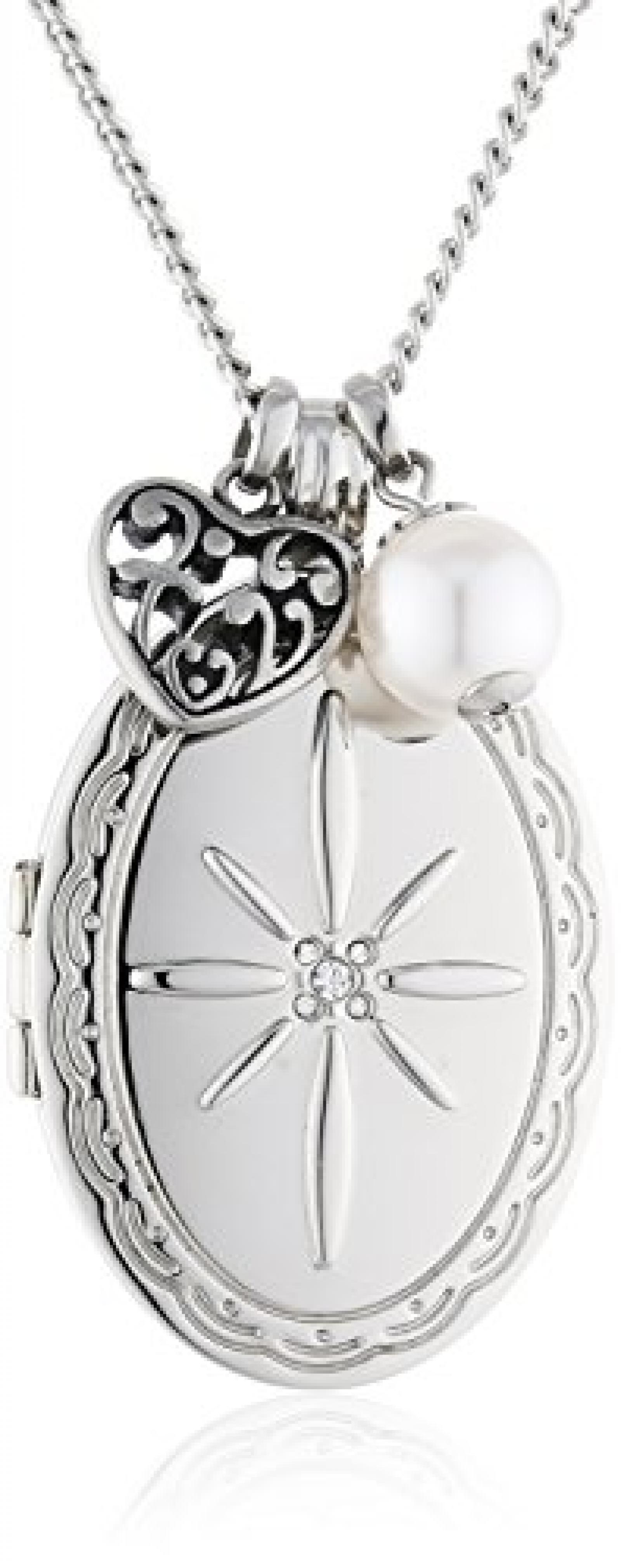 Fossil Damen-Collier Medaillon gross Perle Glassteine 70 cm JF86899040 Fossil Damen-Collier Medaillon gross Perle Glassteine 70 cm JF86899040