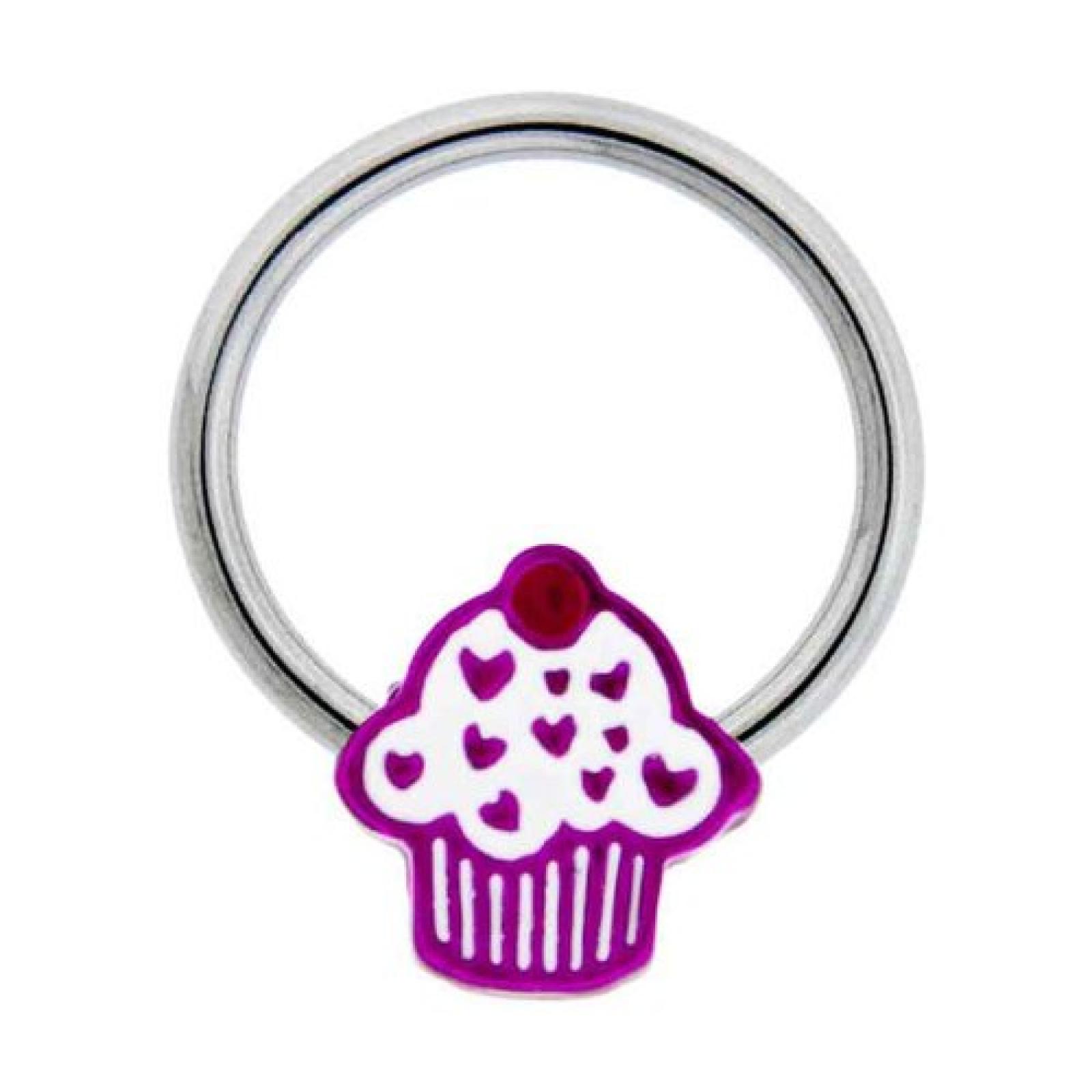 Metal Mafia Ball Closure Ring PINK CUPCAKE Metal Mafia Ball Closure Ring PINK CUPCAKE