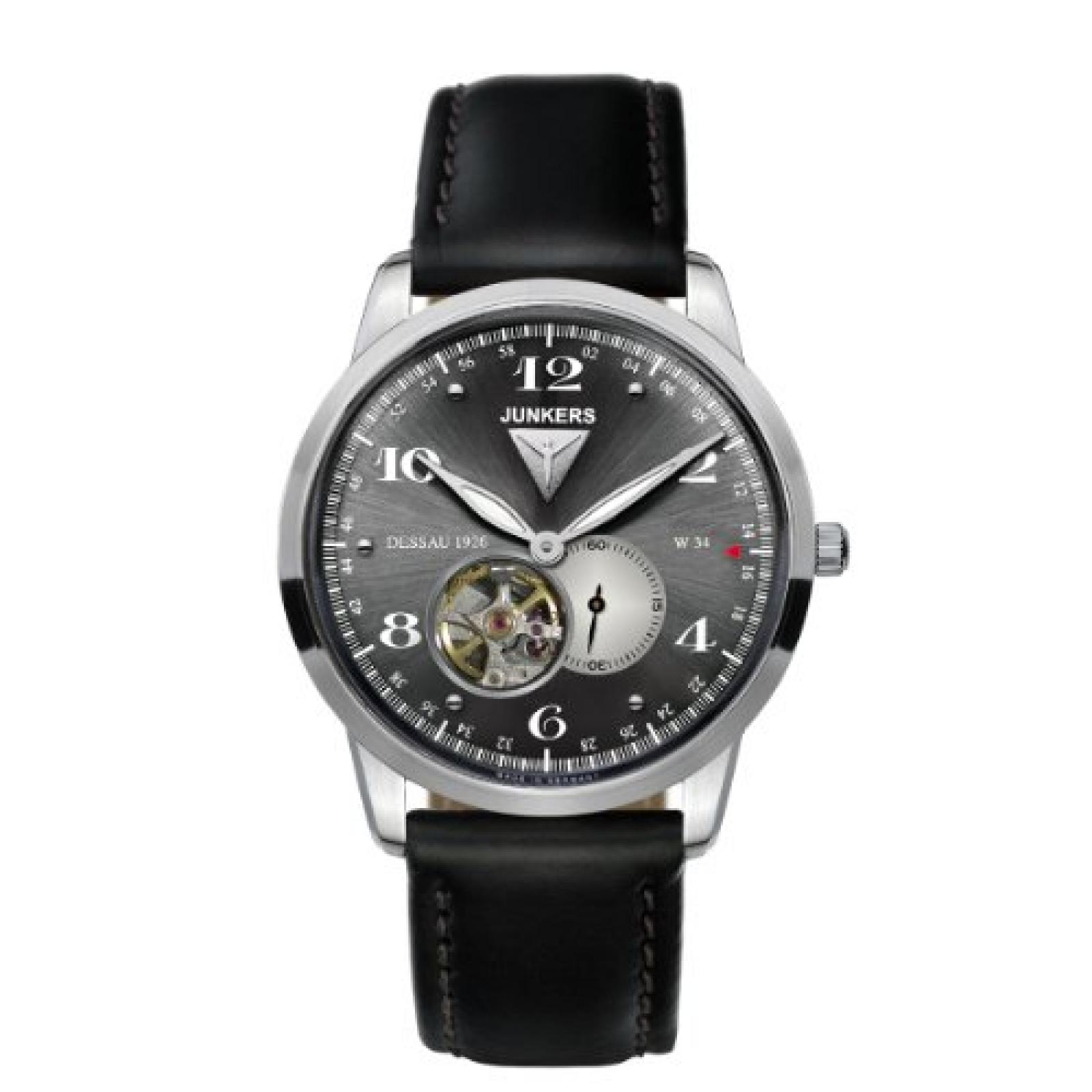 Junkers Herren-Armbanduhr XL Dessau 1926 Flatline Analog Automatik Leder 63602 Junkers Herren-Armbanduhr XL Dessau 1926 Flatline Analog Automatik Leder 63602