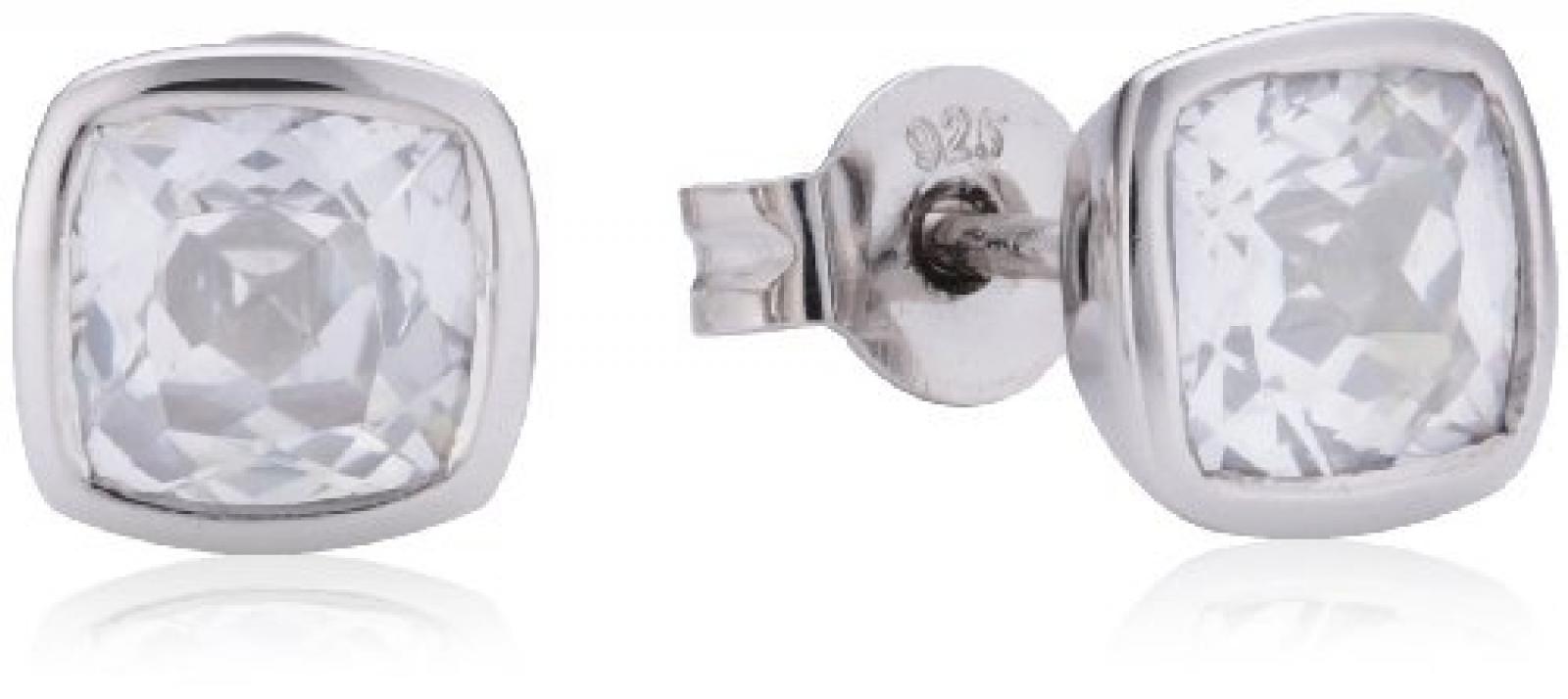 Viventy Damen-Ohrstecker 925 Sterling Silber mit 1 Zirkonia in weiss 764454 