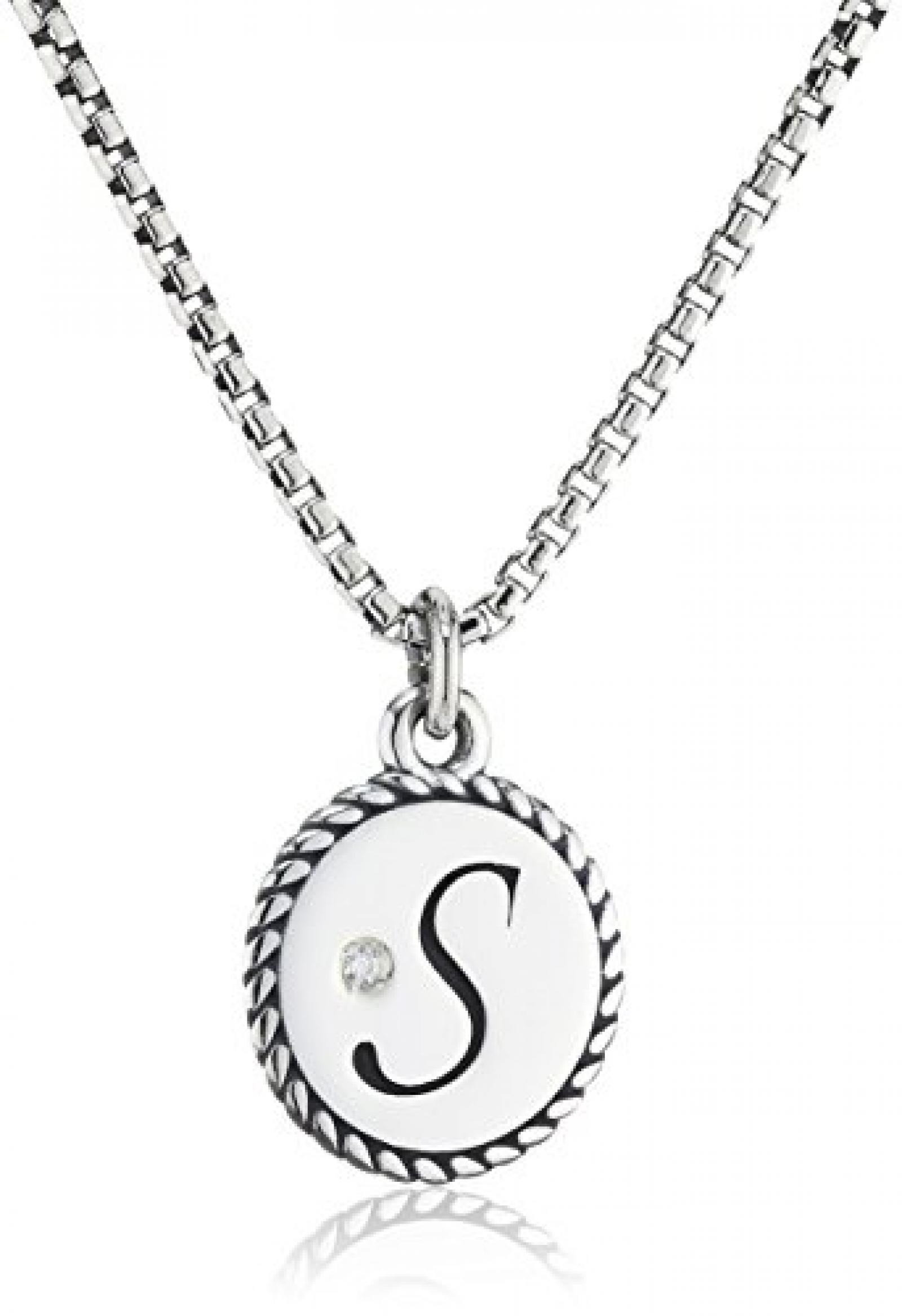 Nomination Damen Halskette 925 Sterling Silber Swarovski-Kristall Letters wei&szlig; 144120/019 