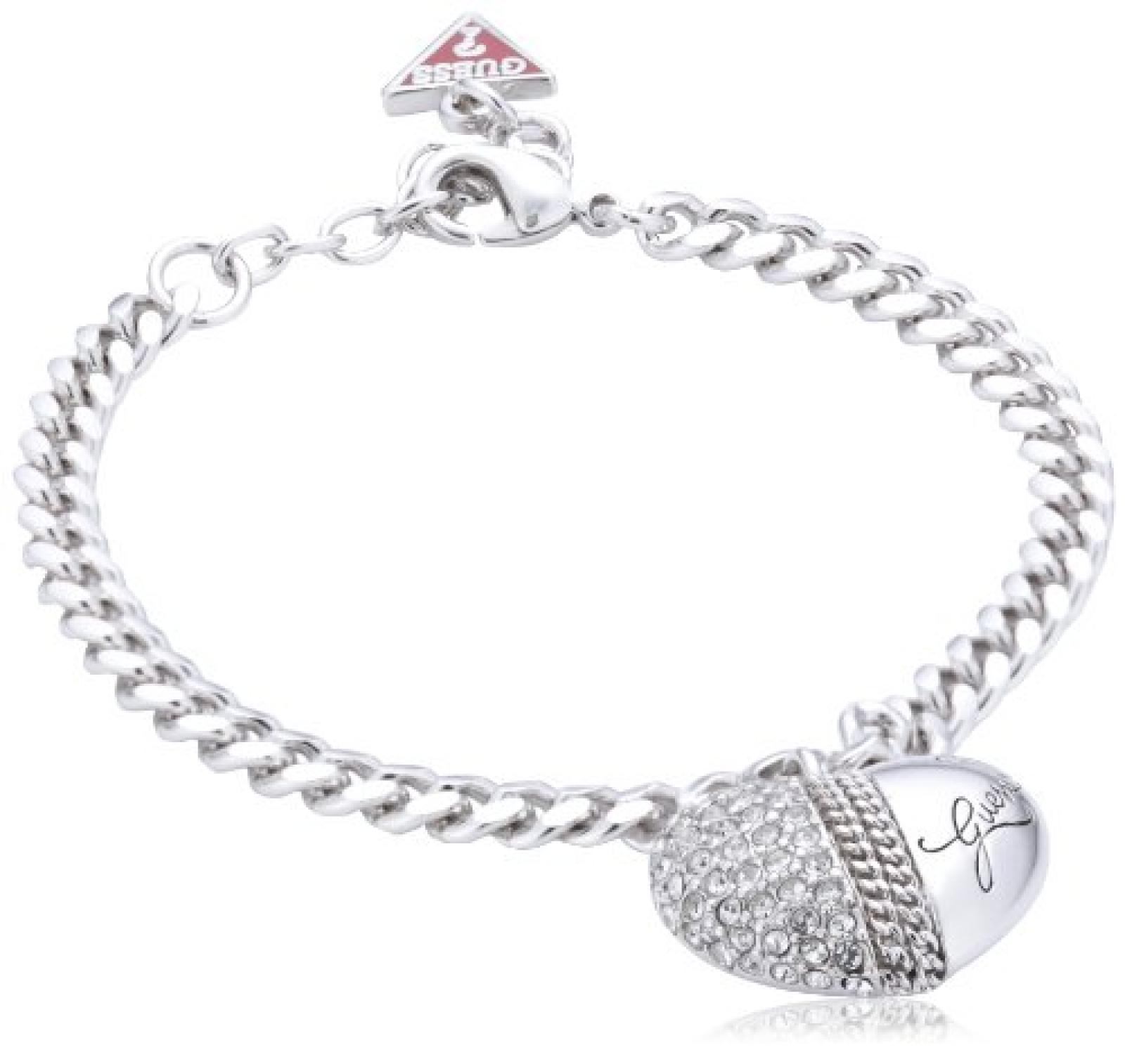 Guess Damen Armband Heart & Soul Edelstahl Kristall rhodiniert 17 cm UBB71311 Guess Damen Armband Heart & Soul Edelstahl Kristall rhodiniert 17 cm UBB71311