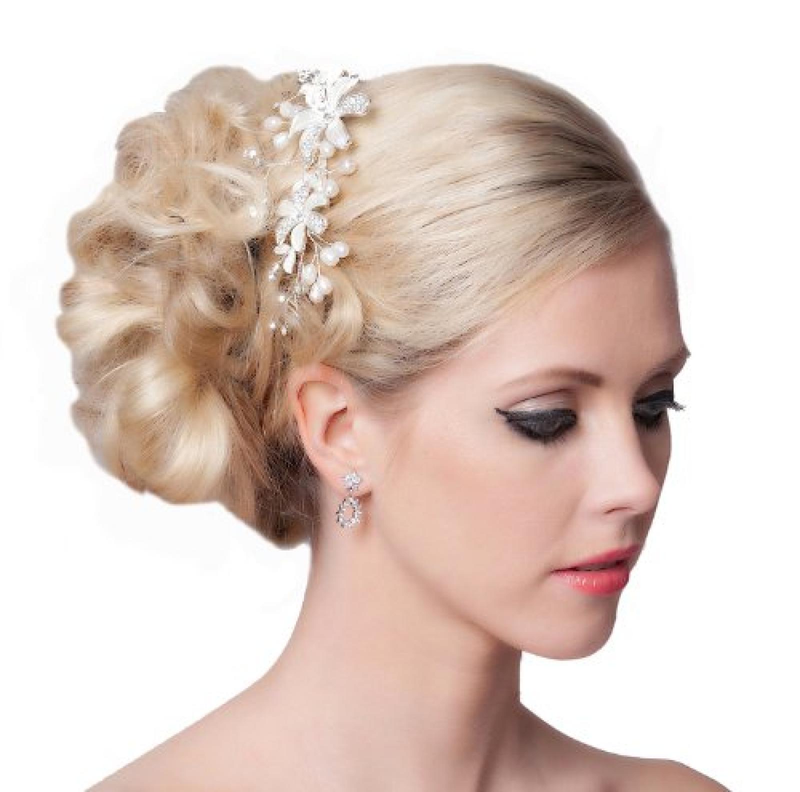 SEXYHER Sch?ne Vintage Style Haar-Kamm mit Kristallen und Perlen-Details 