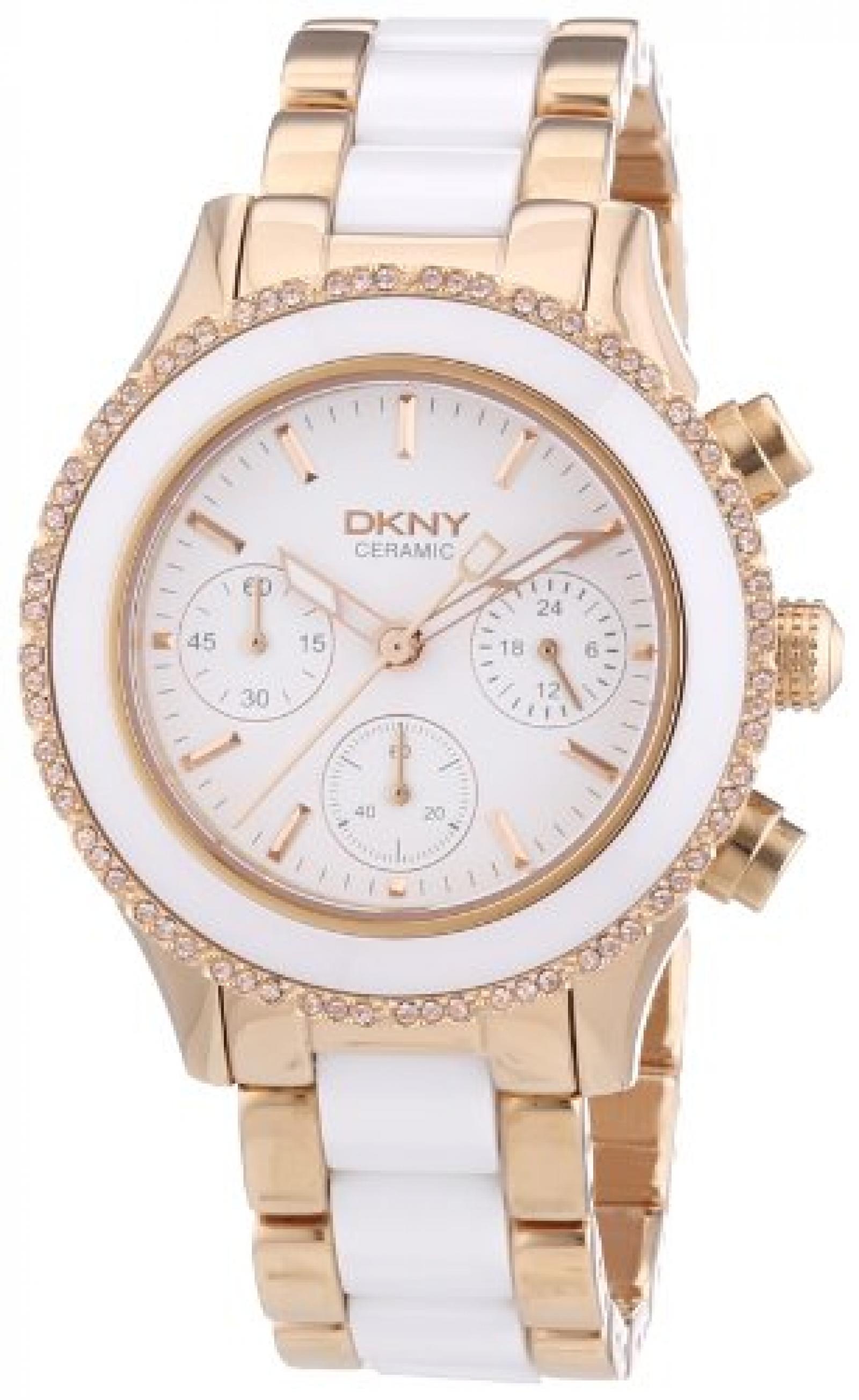 DKNY Damen-Armbanduhr Chronograph Quarz verschiedene Materialien NY8825 DKNY Damen-Armbanduhr Chronograph Quarz verschiedene Materialien NY8825