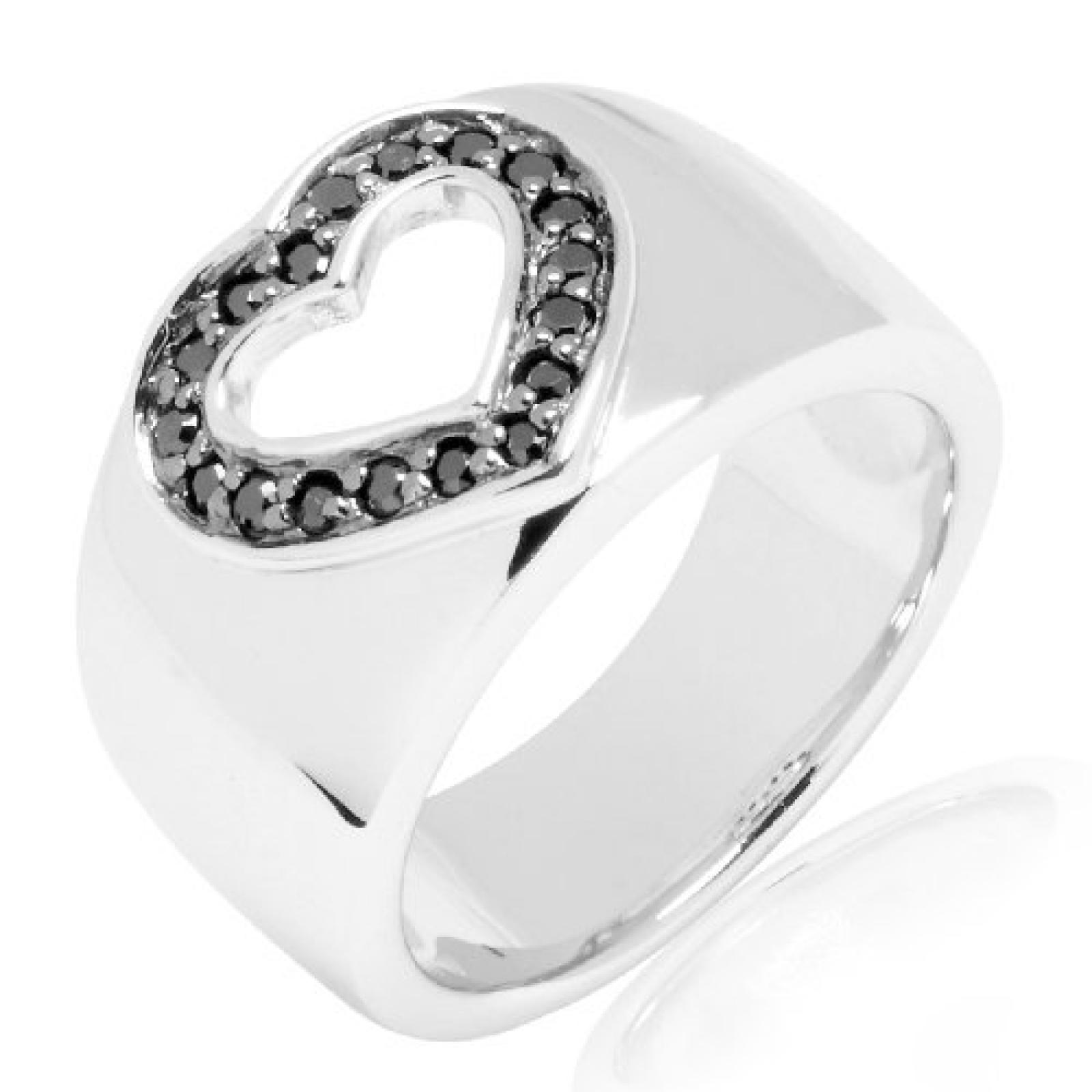Rafaela Donata Ring Sterling Silber Zirkonia schwarz 
