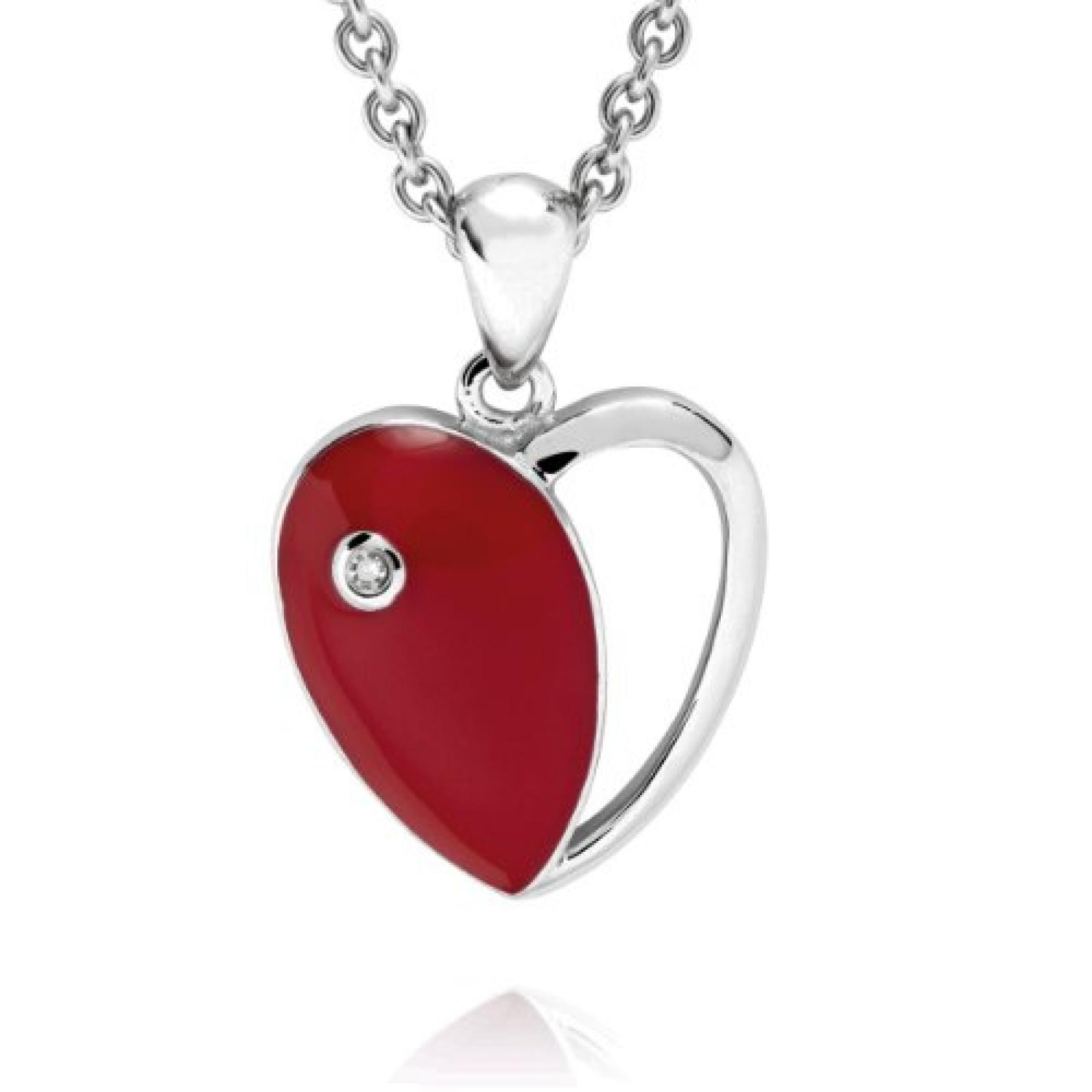 Rafaela Donata Damen-Anhänger Herz Diamond Collection 925 Sterling Silber Diamant Emaille rot (ohne Kette) 60250090 Rafaela Donata Damen-Anhänger Herz Diamond Collection 925 Sterling Silber Diamant Emaille rot (ohne Kette) 60250090