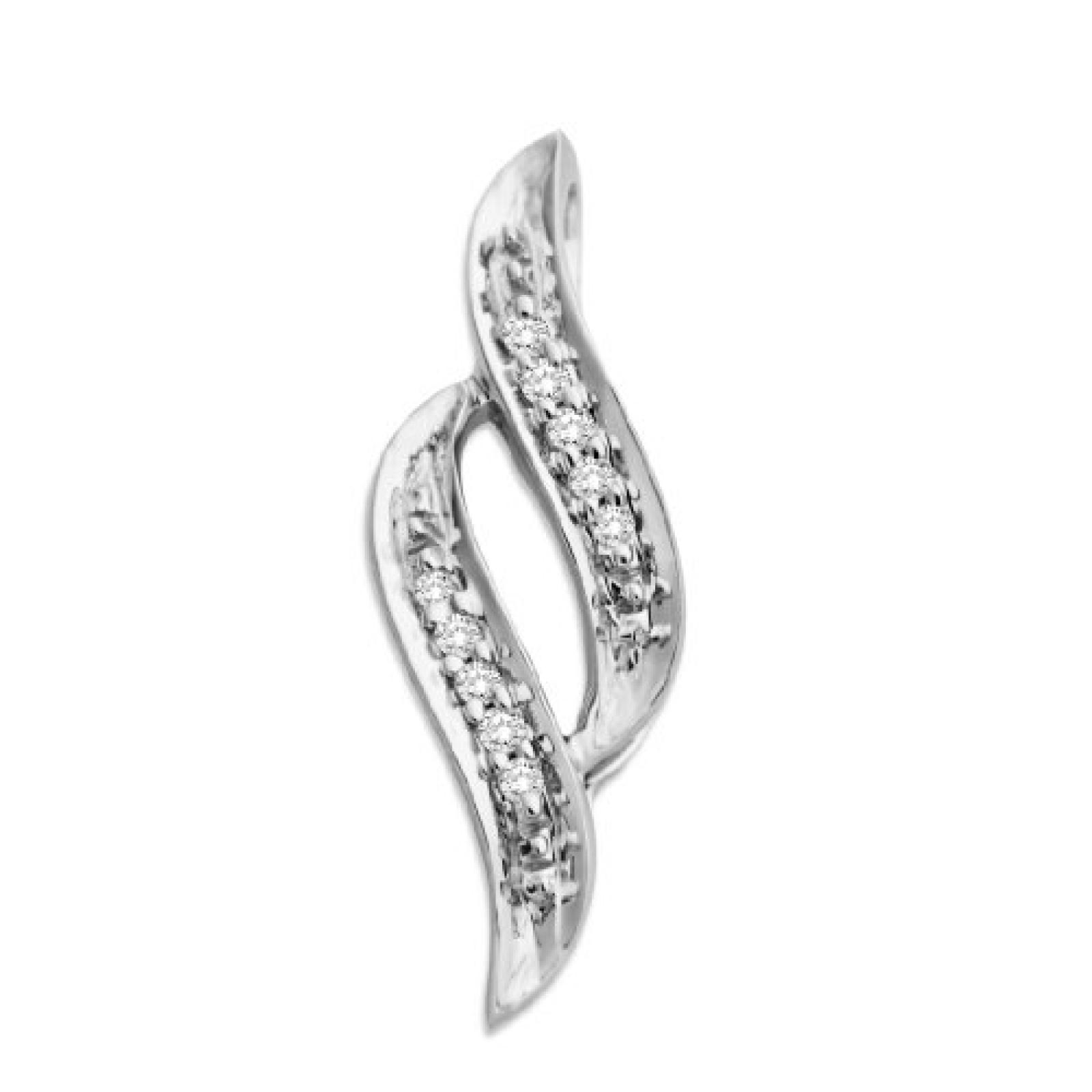 MIORE Damen-Anhänger 9 Karat (375) Weißgold Brillanten MCJ908P MIORE Damen-Anhänger 9 Karat (375) Weißgold Brillanten MCJ908P