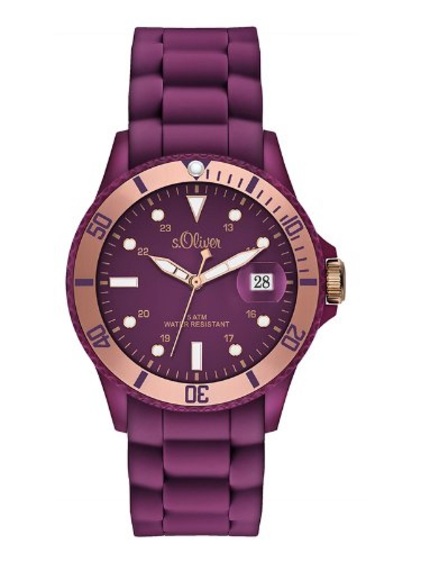 s.Oliver Damen-Armbanduhr Analog Quarz Silikon SO-2556-PQ s.Oliver Damen-Armbanduhr Analog Quarz Silikon SO-2556-PQ
