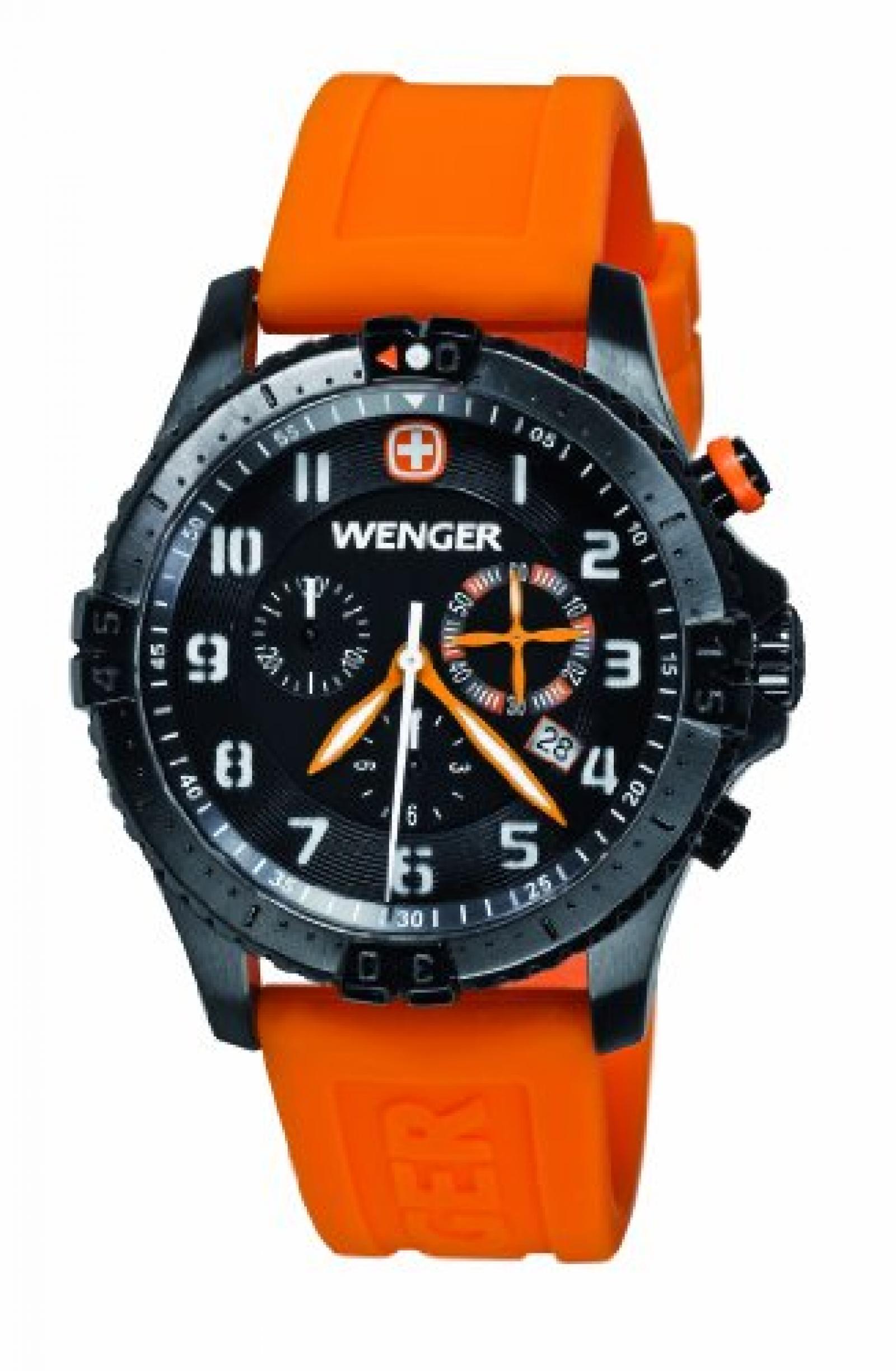 Wenger Herren-Armbanduhr XL Squadron Rescue Chronograph Quarz Silikon 60758 