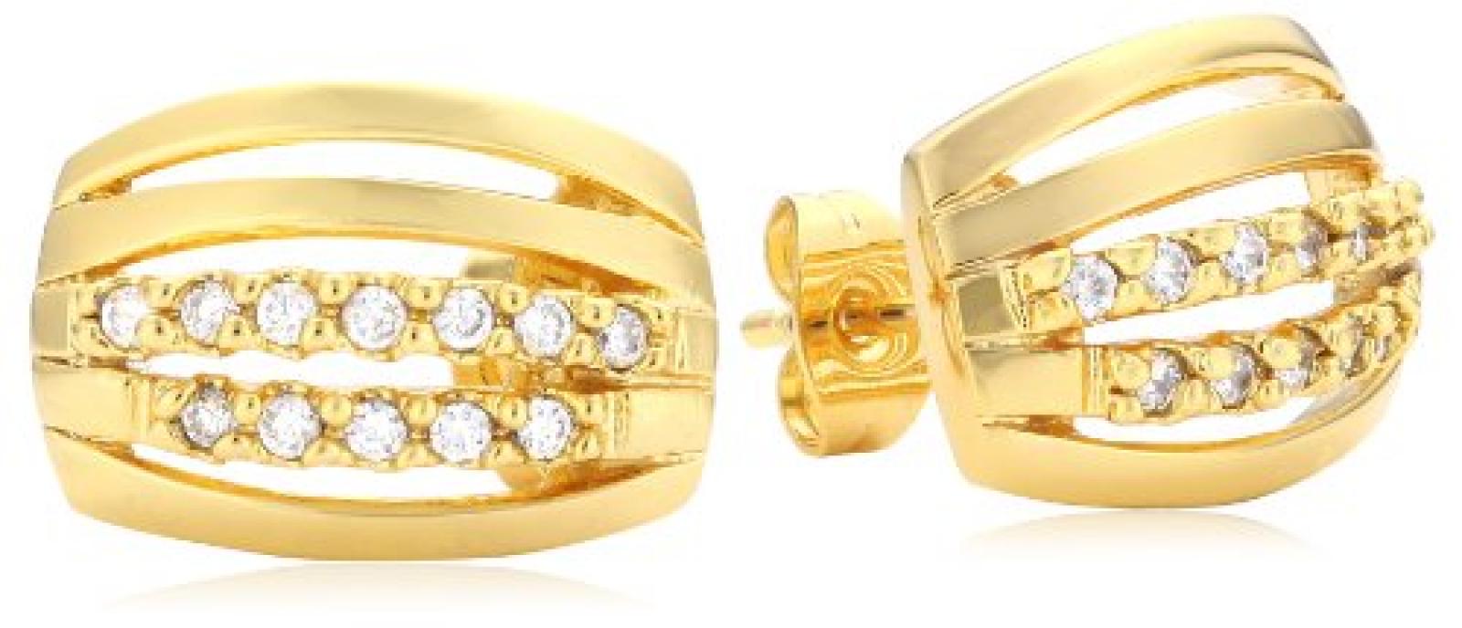 Mike Ellis New York Damen-Ohrstecker Edelstahl Zirkonia wei&szlig; D1519C/10 