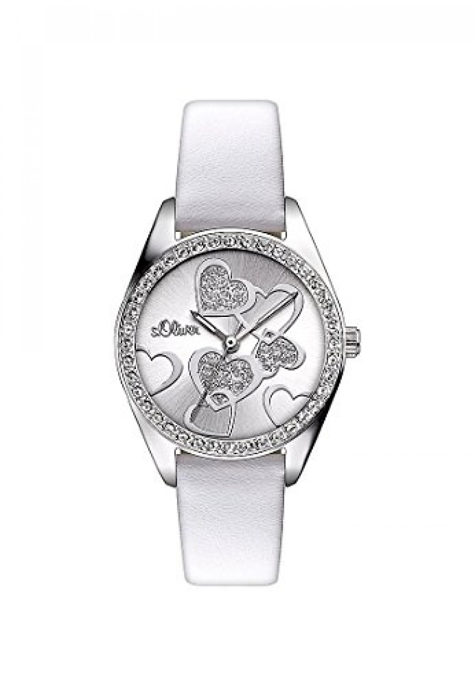 S.Oliver Damen-Armbanduhr Analog Quarz (One Size, silber) 