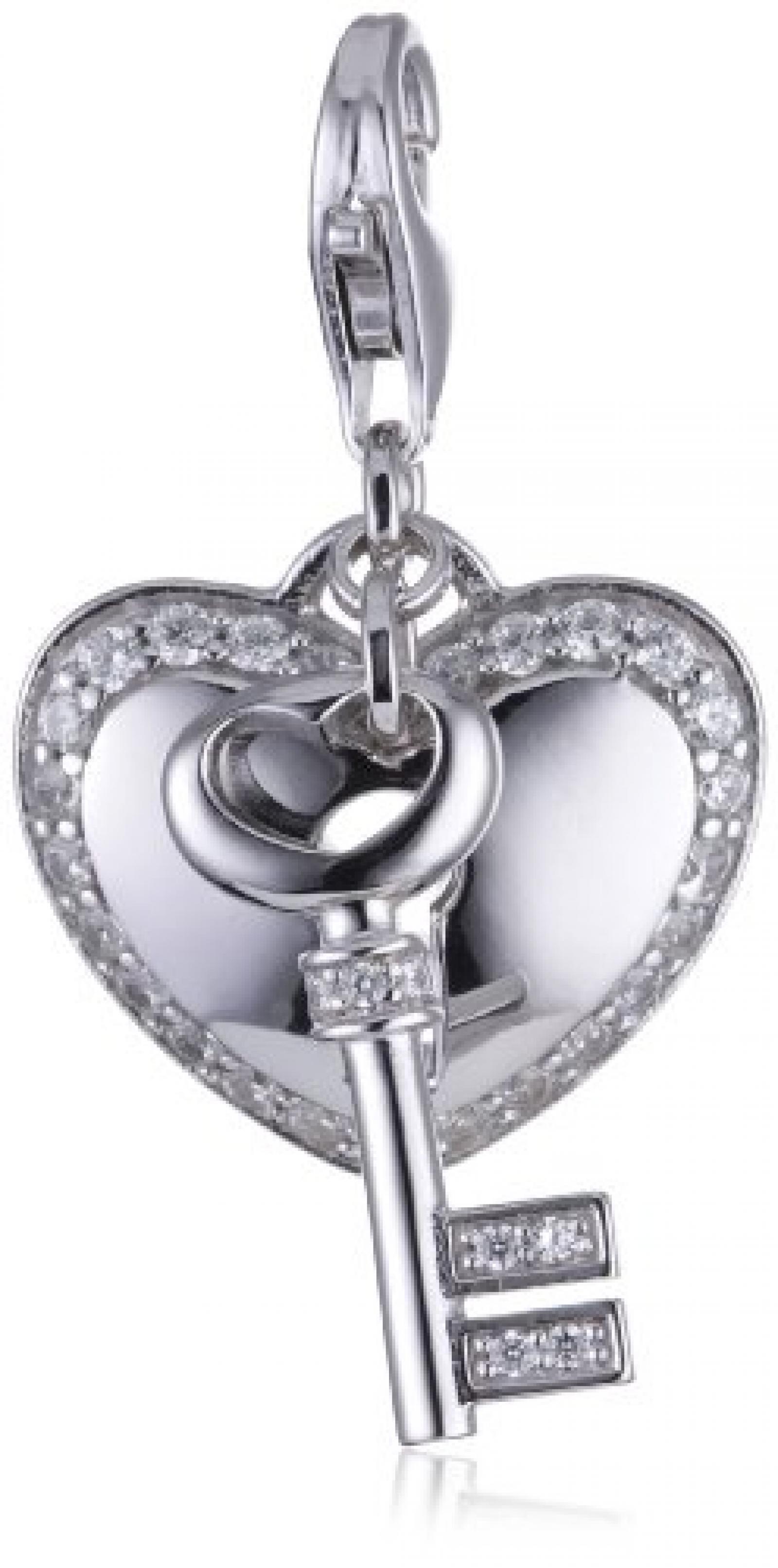 Esprit Anhänger CHARM LOCKED HEART 925 Sterling Silber S.ESZZ90766A000 