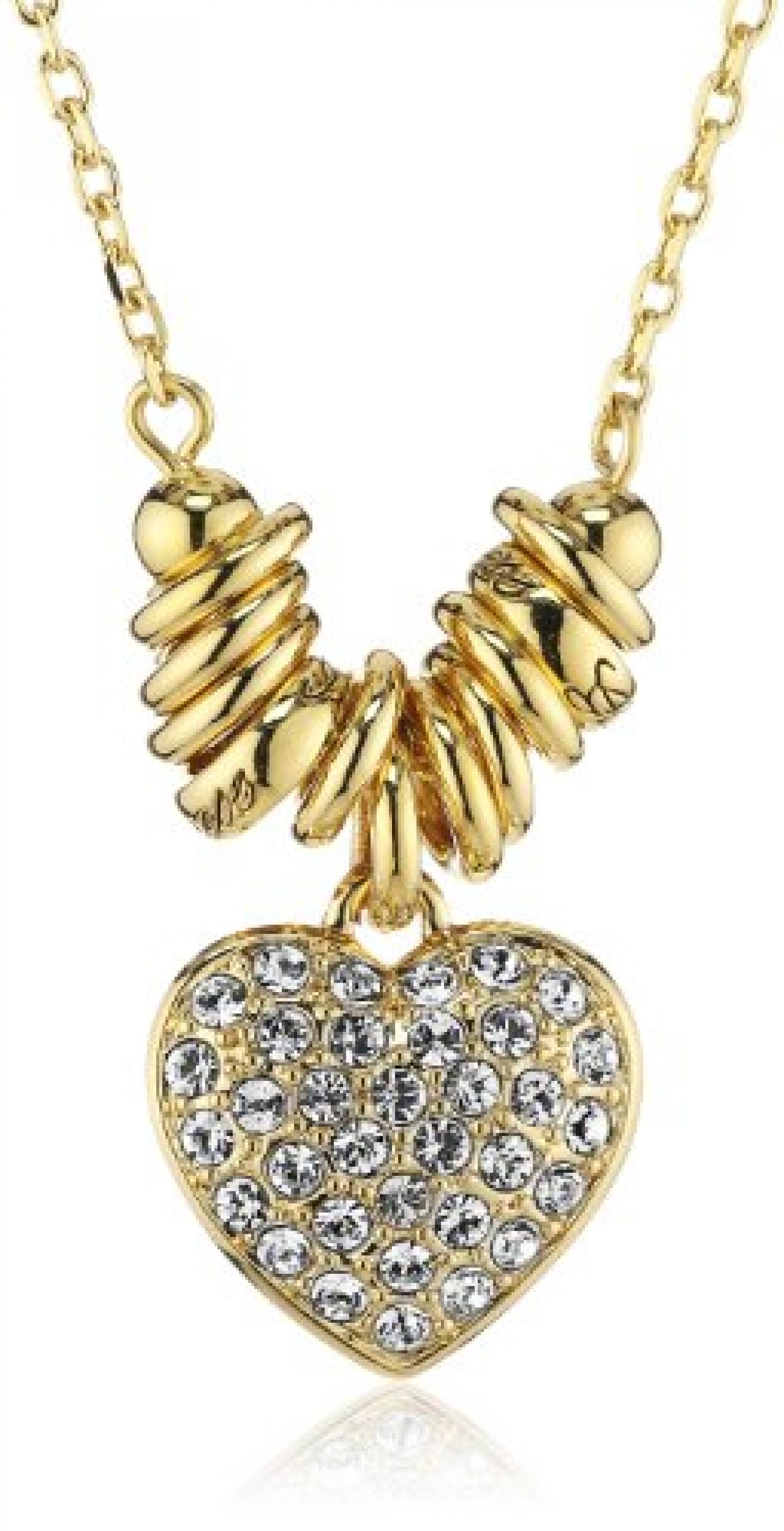 Guess Damen-Halskette Sweetly Stacked Edelstahl vergoldet 34 Zirkonia farblos 45+5 cm UBN11315 Guess Damen-Halskette Sweetly Stacked Edelstahl vergoldet 34 Zirkonia farblos 45+5 cm UBN11315