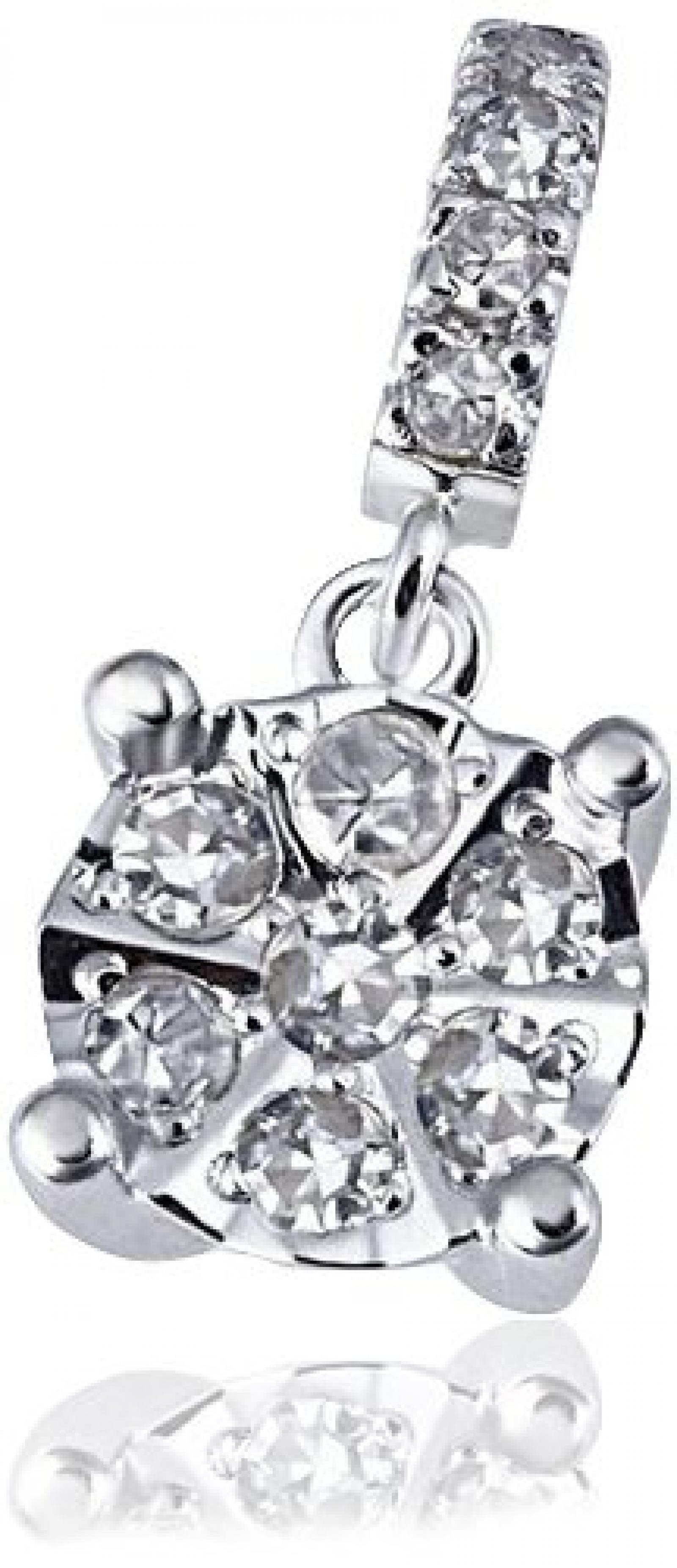 Goldmaid Damen-Anh&auml;nger 14 Karat 585 Wei&szlig;gold Glamour 11 Diamanten 0,10 ct. Pa A6337WG 