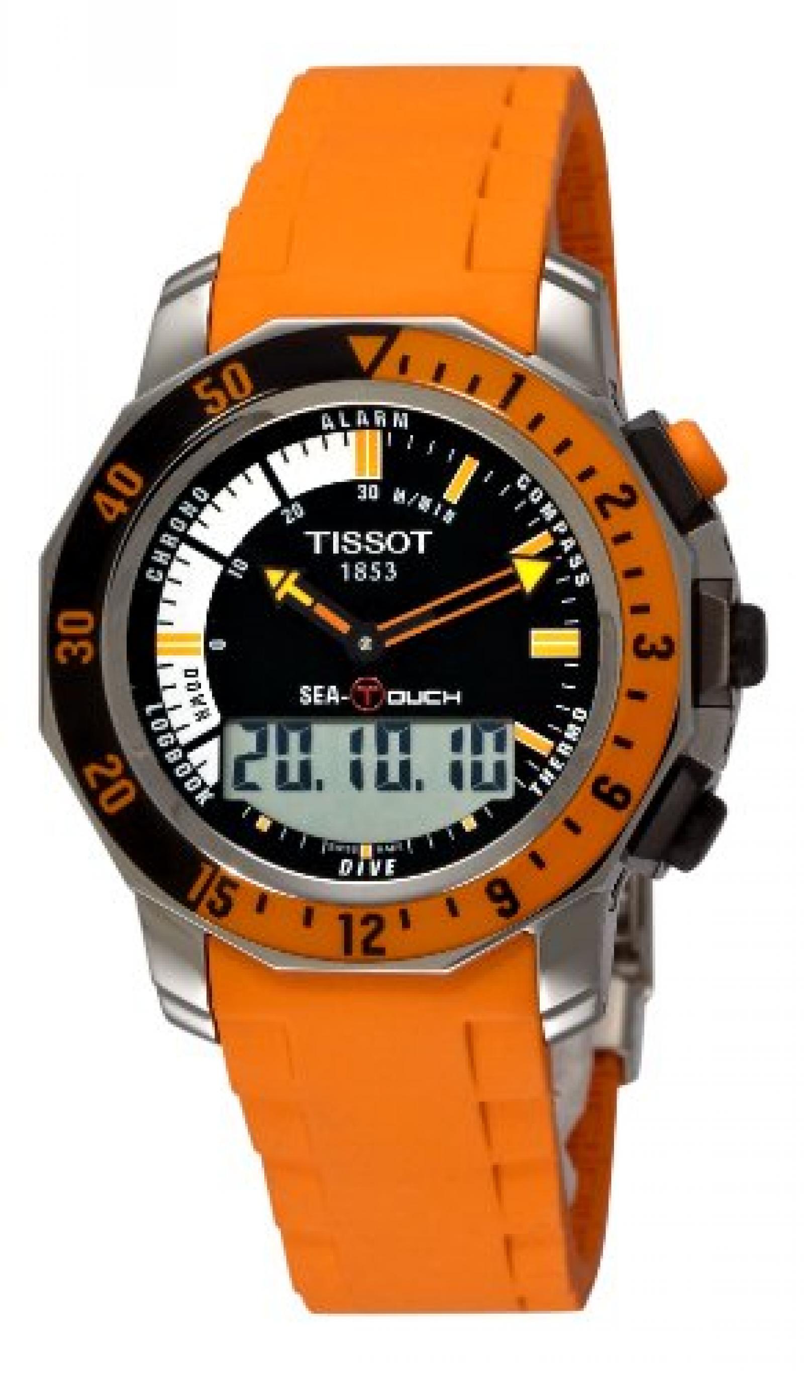 Tissot Herren-Armbanduhr XL Sea-Touch Analog - Digital Quarz Kautschuk T026.420.17.281.02 Tissot Herren-Armbanduhr XL Sea-Touch Analog - Digital Quarz Kautschuk T026.420.17.281.02