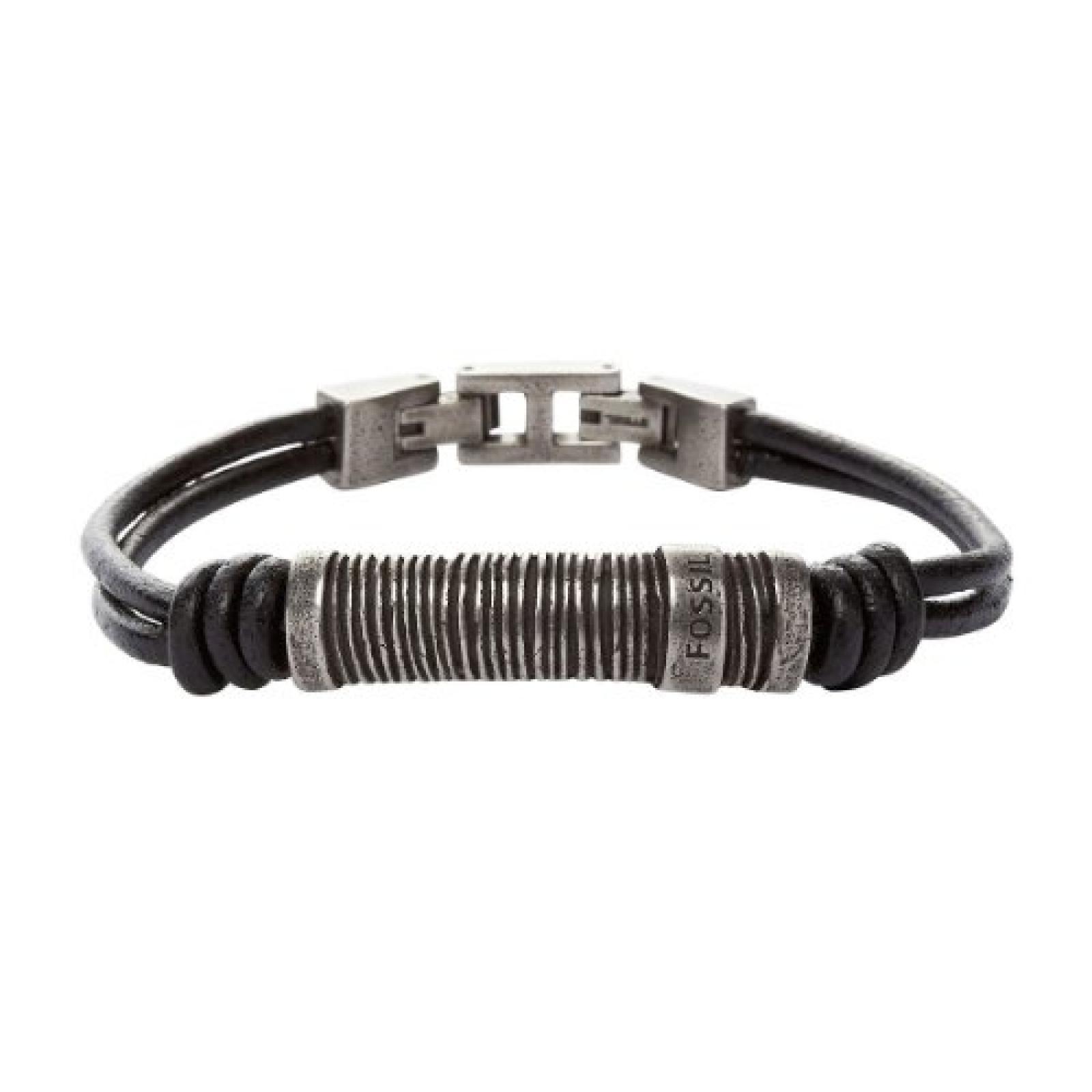 Fossil Herren-Armband Leder schwarz 21 cm JF00058797 Fossil Herren-Armband Leder schwarz 21 cm JF00058797