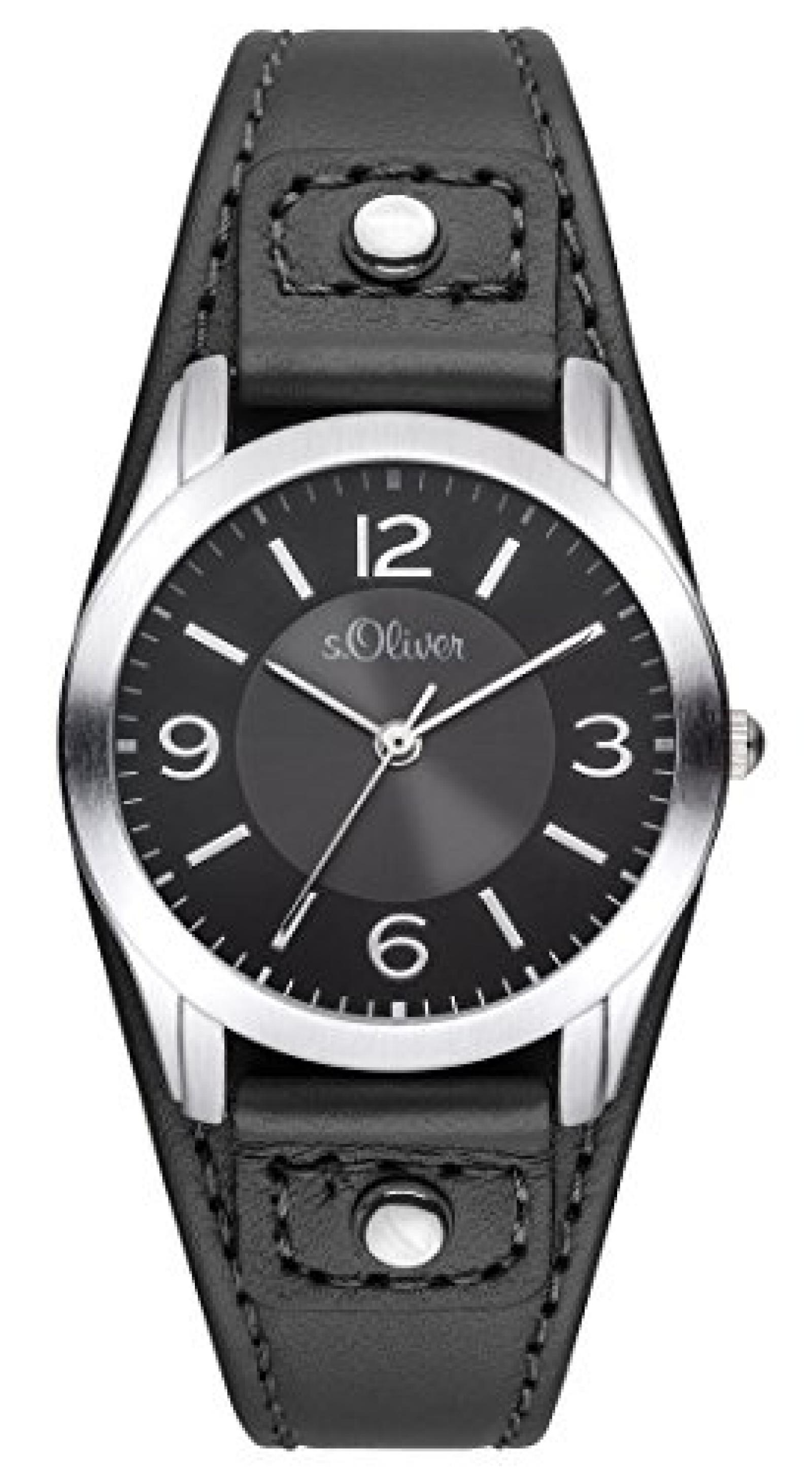 s.Oliver Damen-Armbanduhr XS Analog Quarz Leder SO-2945-LQ 