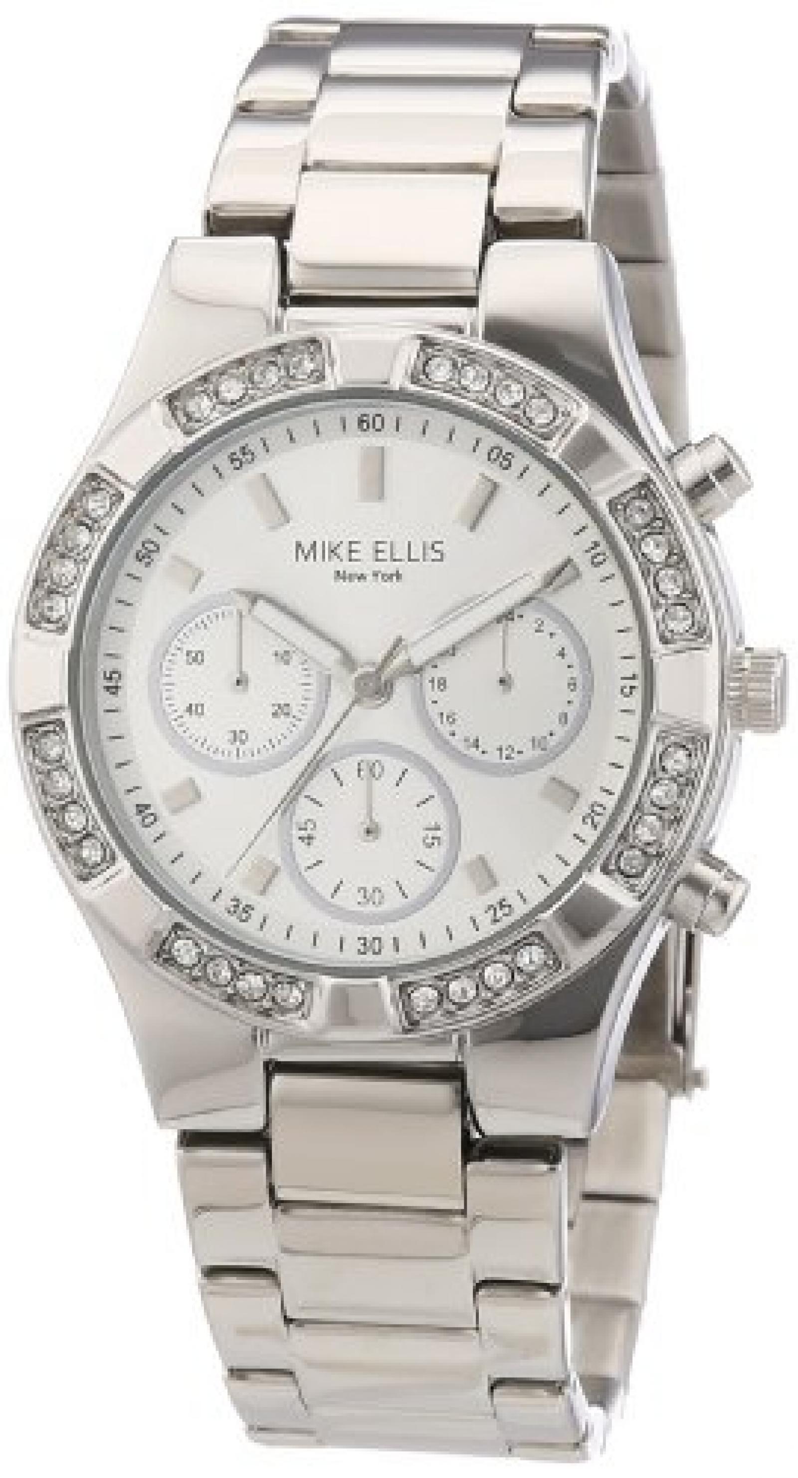 Mike Ellis New York Damen-Armbanduhr XS Analog Quarz Edelstahl L2698ASM 