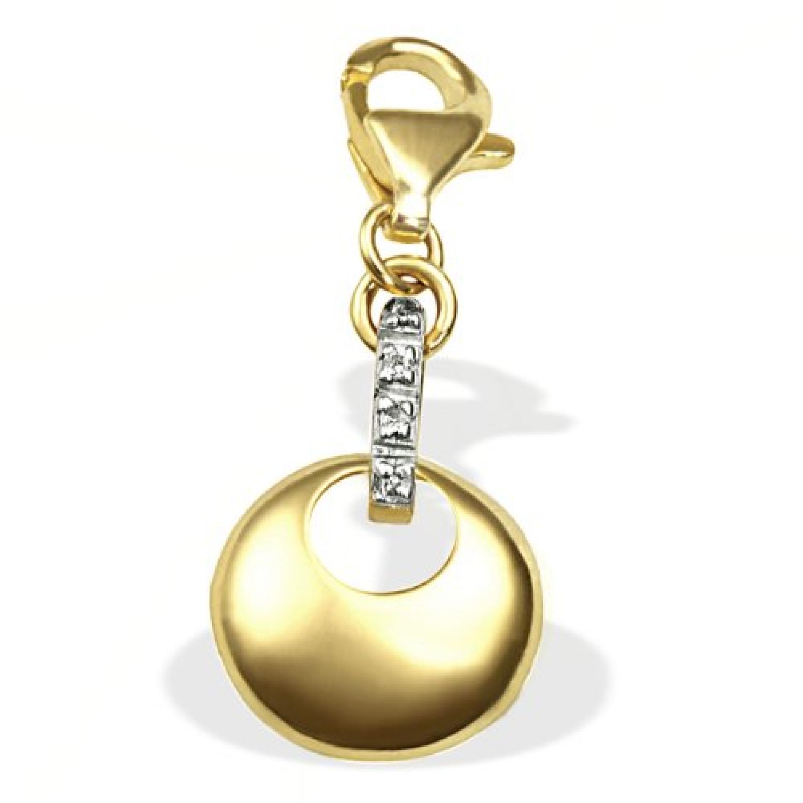 Goldmaid Damen-Charm Halbkugel 333 Gelbgold 4 Diamanten Gch4412GG 