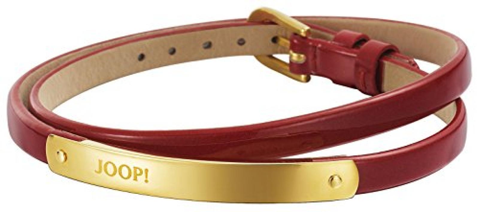 Joop! Damen-Armband Rot goldener Edelstahlschnalle und Logo JPBR10319B195 Joop! Damen-Armband Rot goldener Edelstahlschnalle und Logo JPBR10319B195