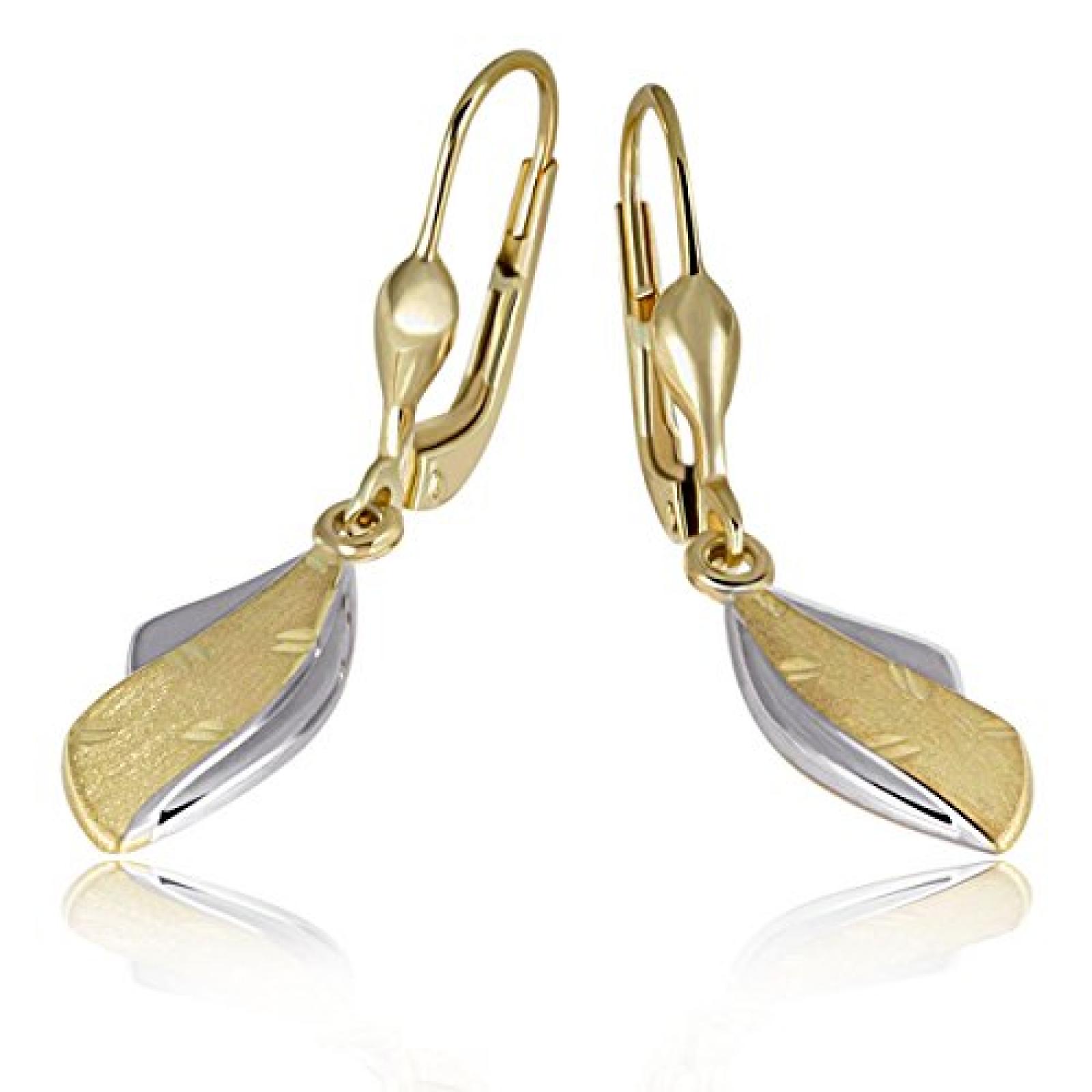 goldmaid Damen-Ohrh&auml;nger 333 Bicolor Gold Pr O4400GG 