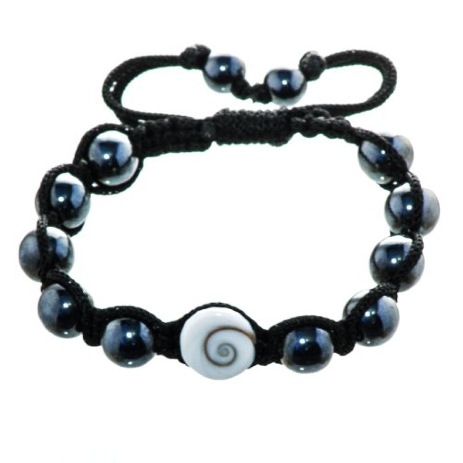 Bella Carina unisex Shamballa Armband mit Shiva Auge und H&auml;matit Perlen 