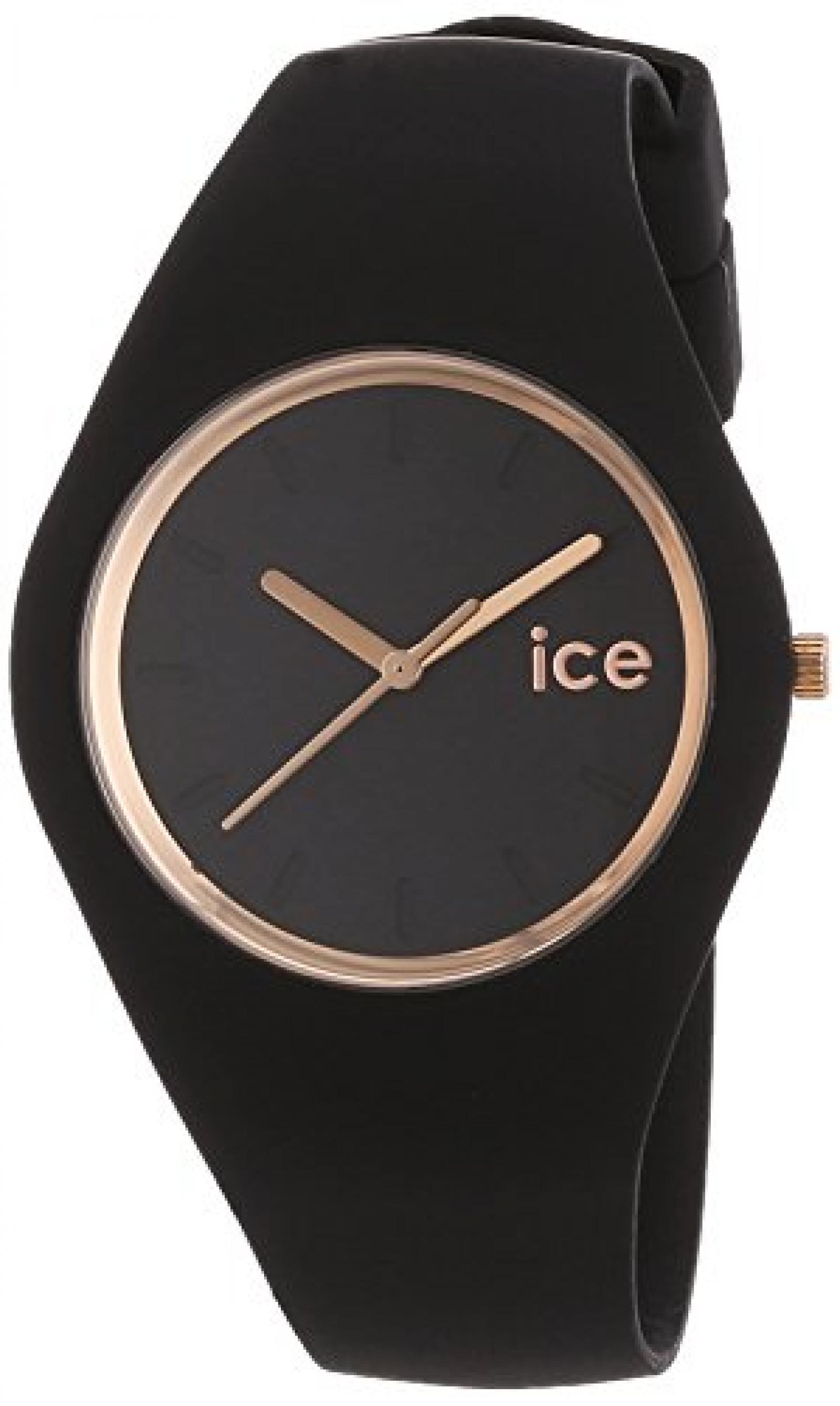 Ice-Watch Unisex-Armbanduhr Glam rosegold black Analog Quarz Silikon ICE.GL.BRG.U.S.14 
