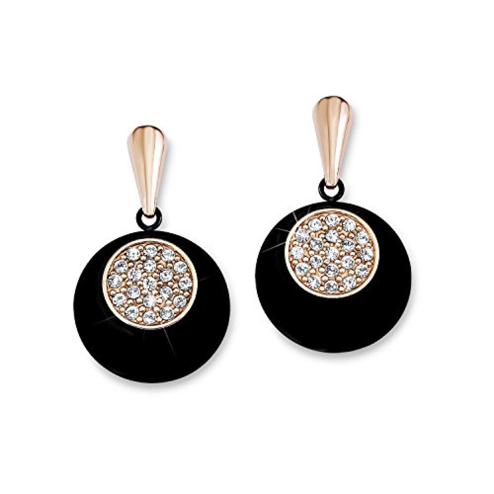 s.Oliver Jewel Damen-Ohrh&auml;nger Edelstahl Glas wei&szlig; - 507950 