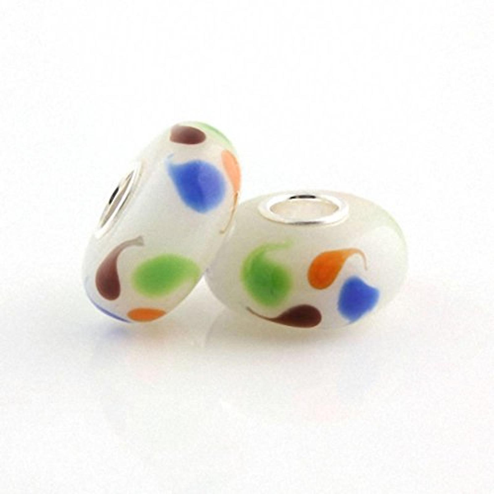 TAOTAOHAS Damen - European Armband Charms Beads, Sterling-Silber 925 mit Mischfarben Murano glas perlen, Coming Together TAOTAOHAS Damen - European Armband Charms Beads, Sterling-Silber 925 mit Mischfarben Murano glas perlen, Coming Together