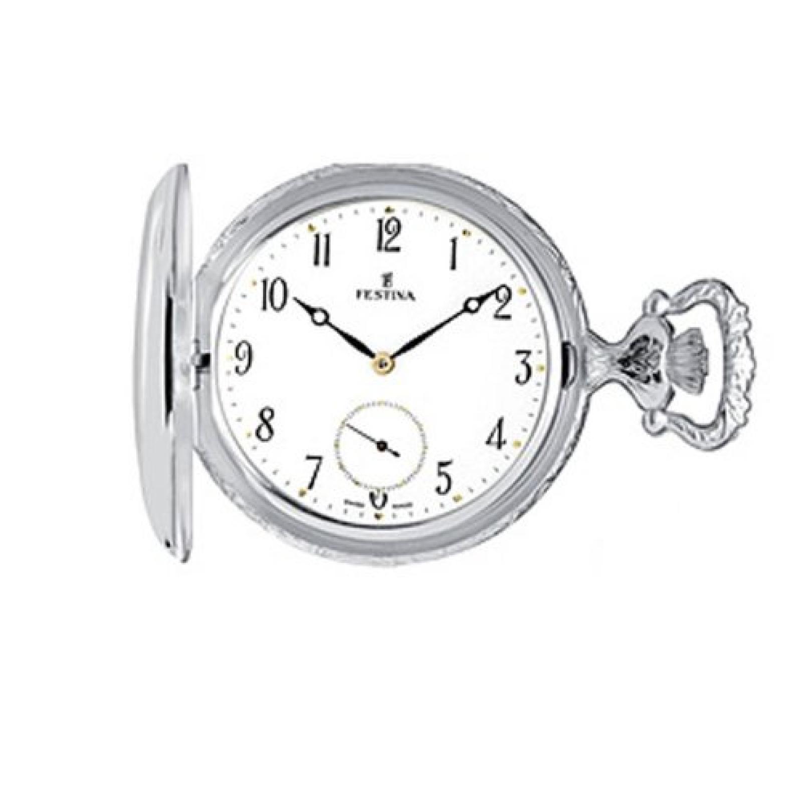 Festina Herren-Armbanduhr XL Klassik Taschenuhren Echtsilber Analog Silber F4075/1 