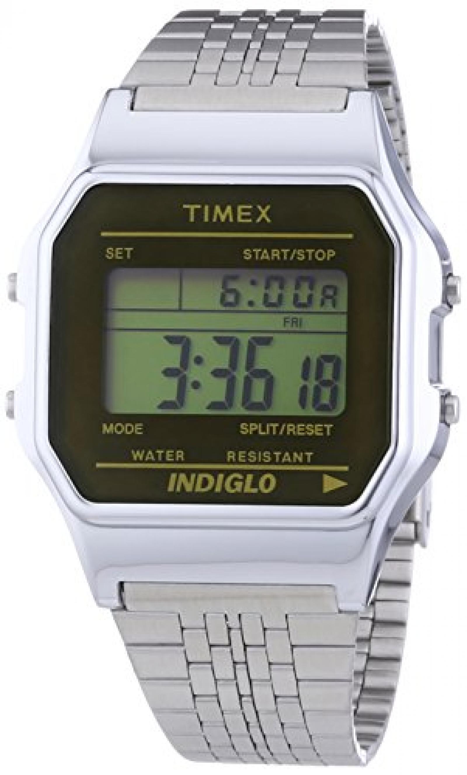 Timex Unisex-Armbanduhr Classic Digital Quarz Edelstahl TW2P58500 