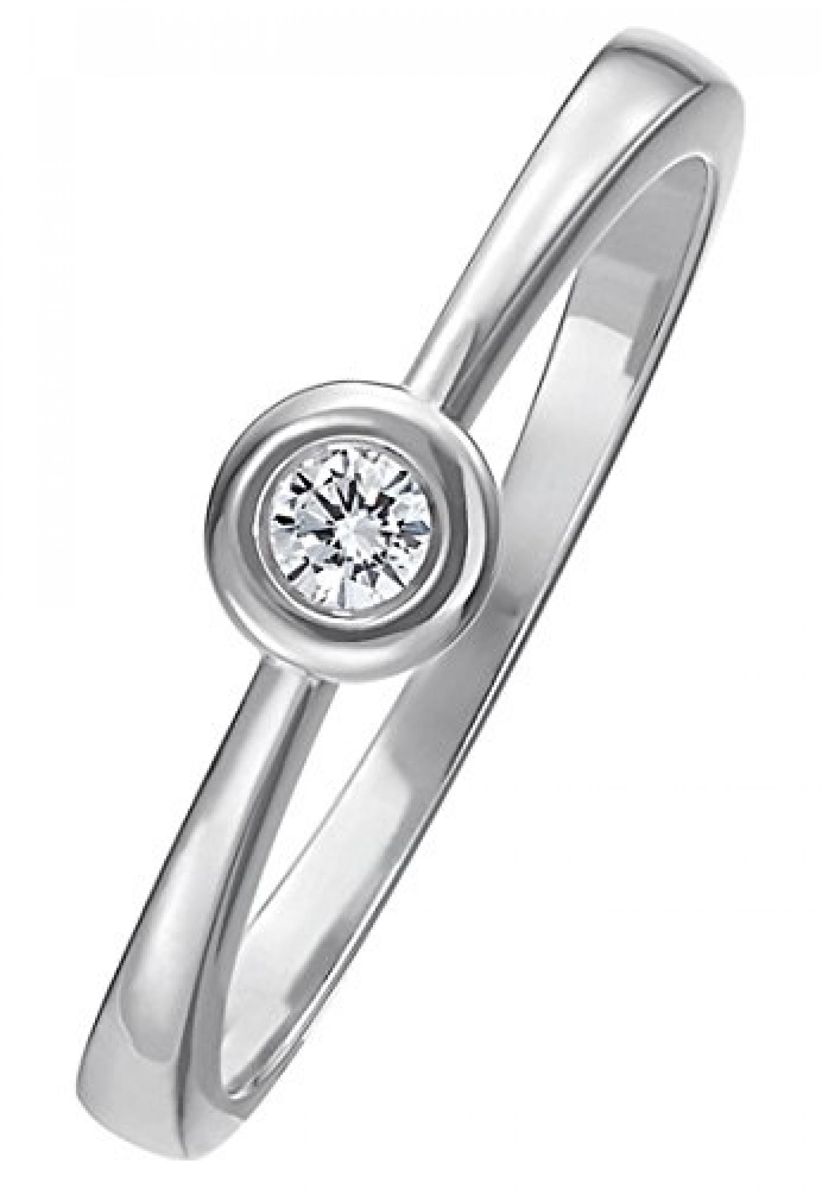 CHRIST Diamonds Damen-Ring 333er Wei&szlig;gold 1 Brillanten ca. 0,08 ct. (wei&szlig;gold) 