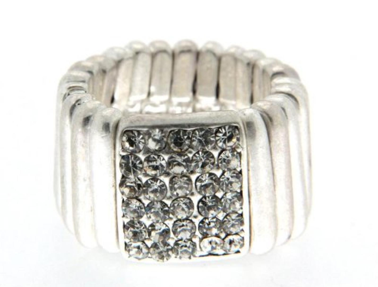 Sweet Deluxe Damen-Ring Messing sweet deluxe Damen Strechring Barock 4 silber/kristall 02763 Gr. 2763 