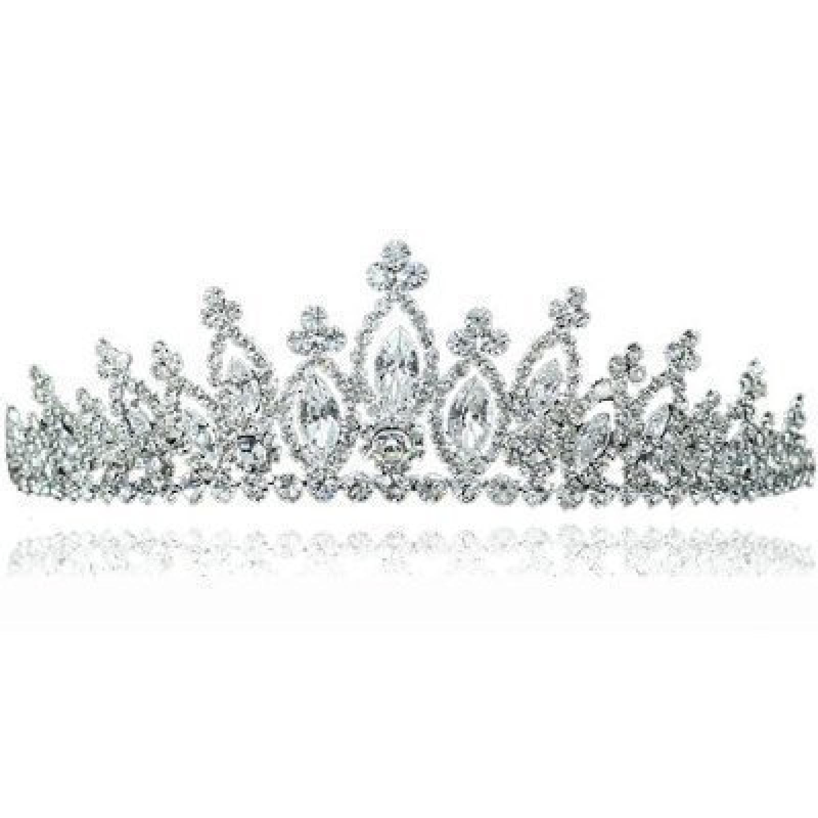 Hochzeit Braut Diadem Tiara Hohe Qualit&auml;t Strass Kristall Brautschmuck 