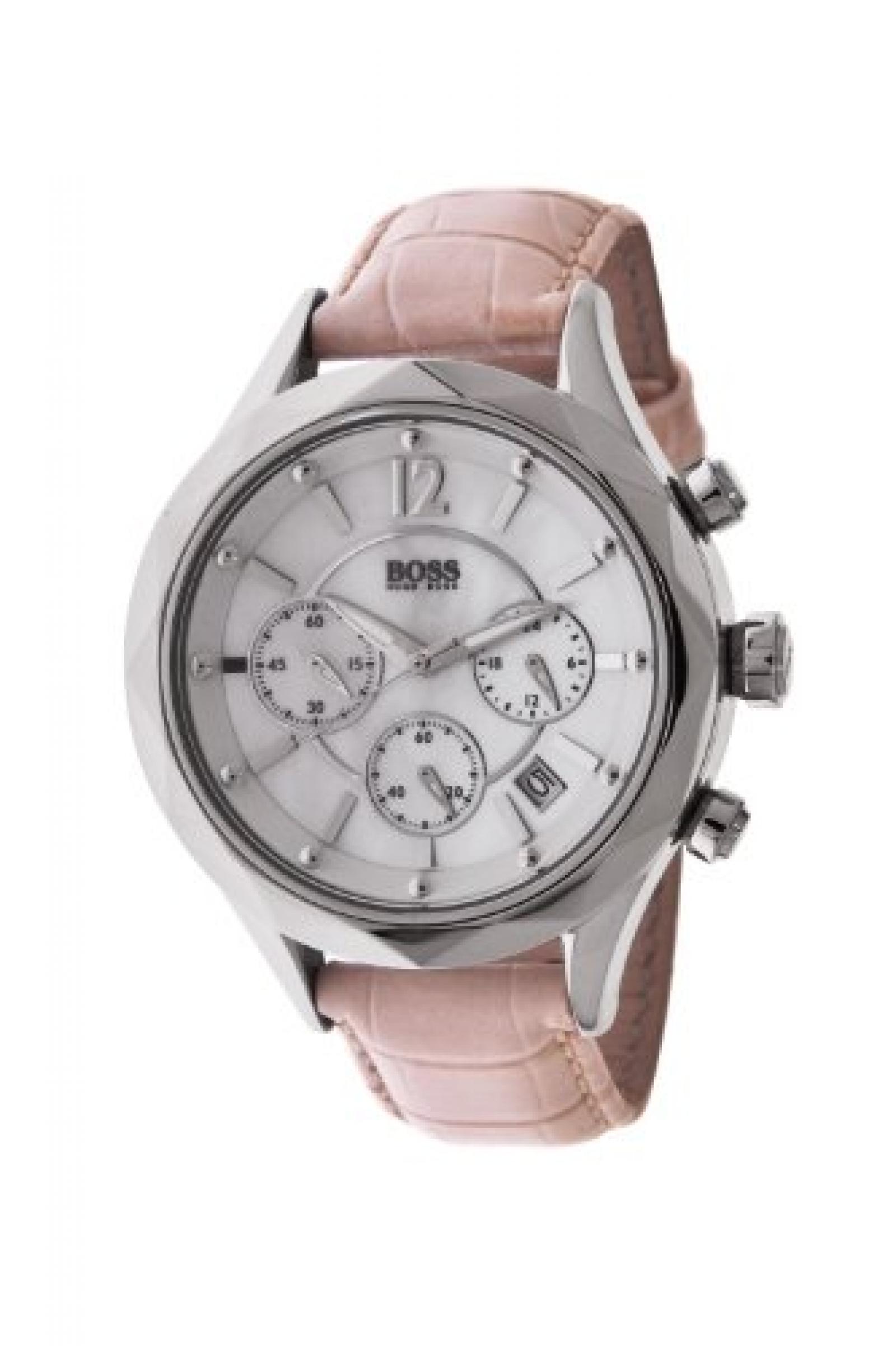 Hugo Boss Damen-Armbanduhr Ladies Iconic Chronograph Leder 1502168 