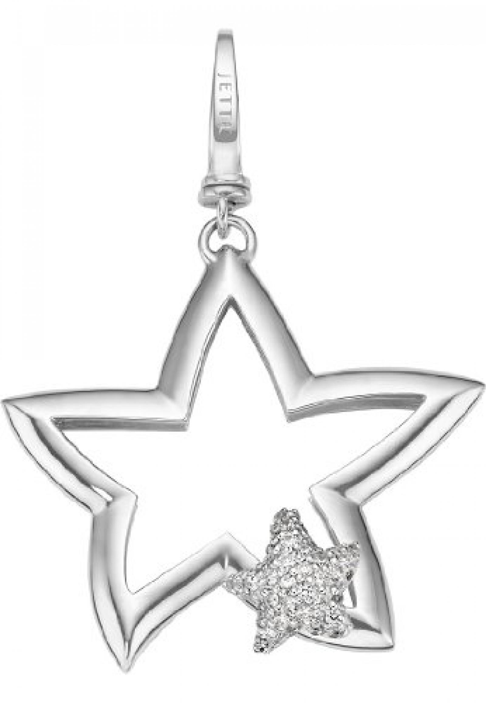 JETTE Charms Damen-Charm CHARM 925er Silber rhodiniert 38 Zirkonia One Size, silber 