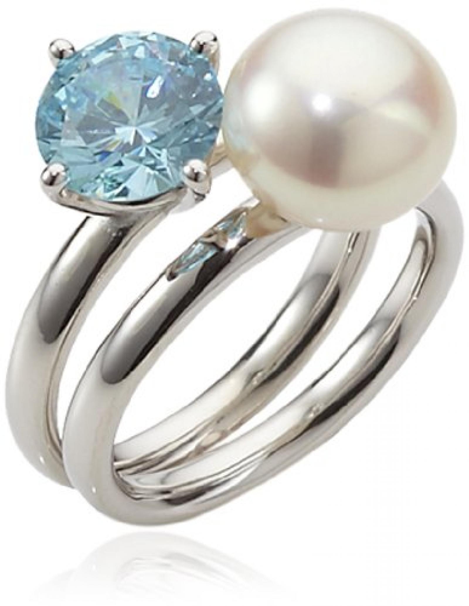 Adriana Damen-Ring S&uuml;&szlig;wasser Zuchtperlen seaside 925 Sterling-Silber Rainbow RAR-D-Gr.58 