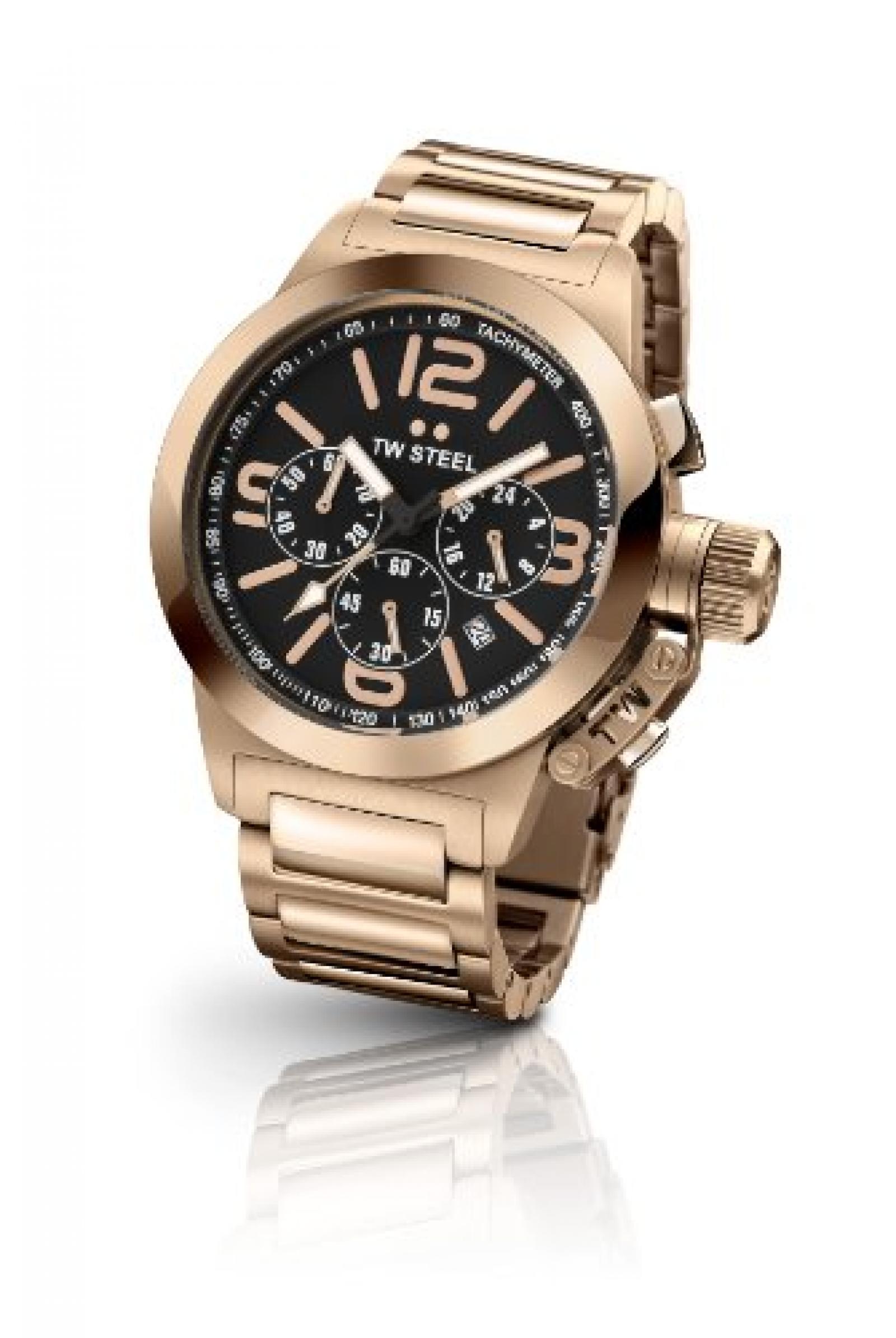 TW Steel Unisex-Armbanduhr Canteen Bracelet Chronograph edelstahl beschichtet Rotgold TW307 