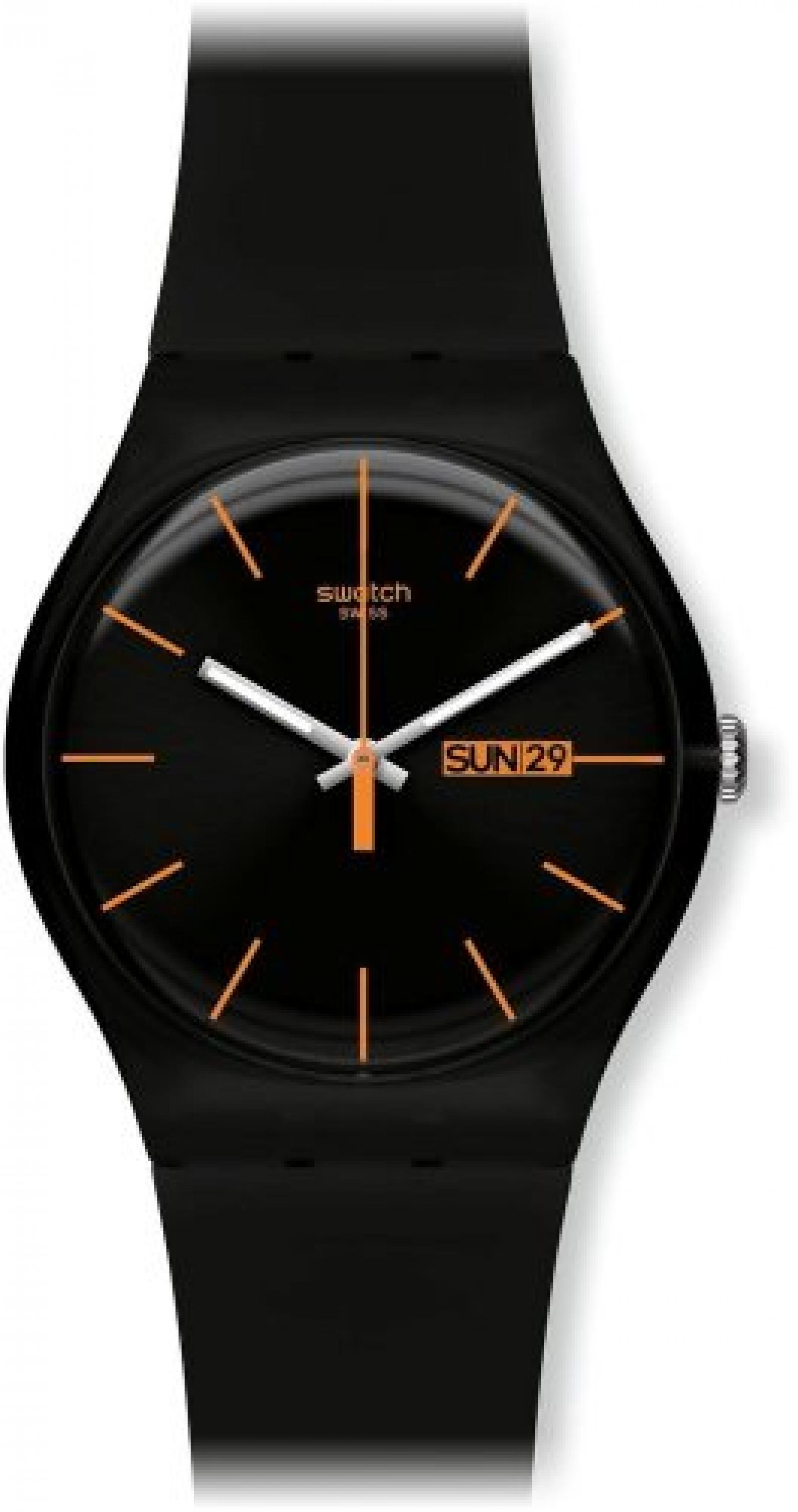 Swatch Unisex-Armbanduhr Dark Rebel Analog Quarz Plastik SUOB704 Swatch Unisex-Armbanduhr Dark Rebel Analog Quarz Plastik SUOB704