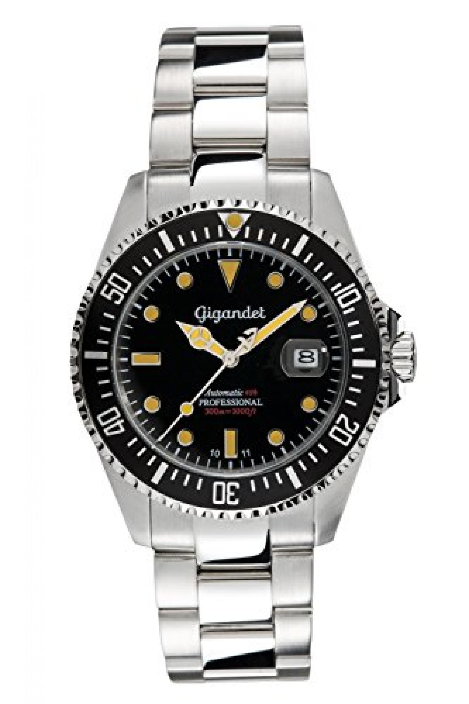 Gigandet SEA GROUND Automatik Vintage Herren Armbanduhr G2 Taucheruhr mit Edelstahlarmband - G2-007 Gigandet SEA GROUND Automatik Vintage Herren Armbanduhr G2 Taucheruhr mit Edelstahlarmband - G2-007