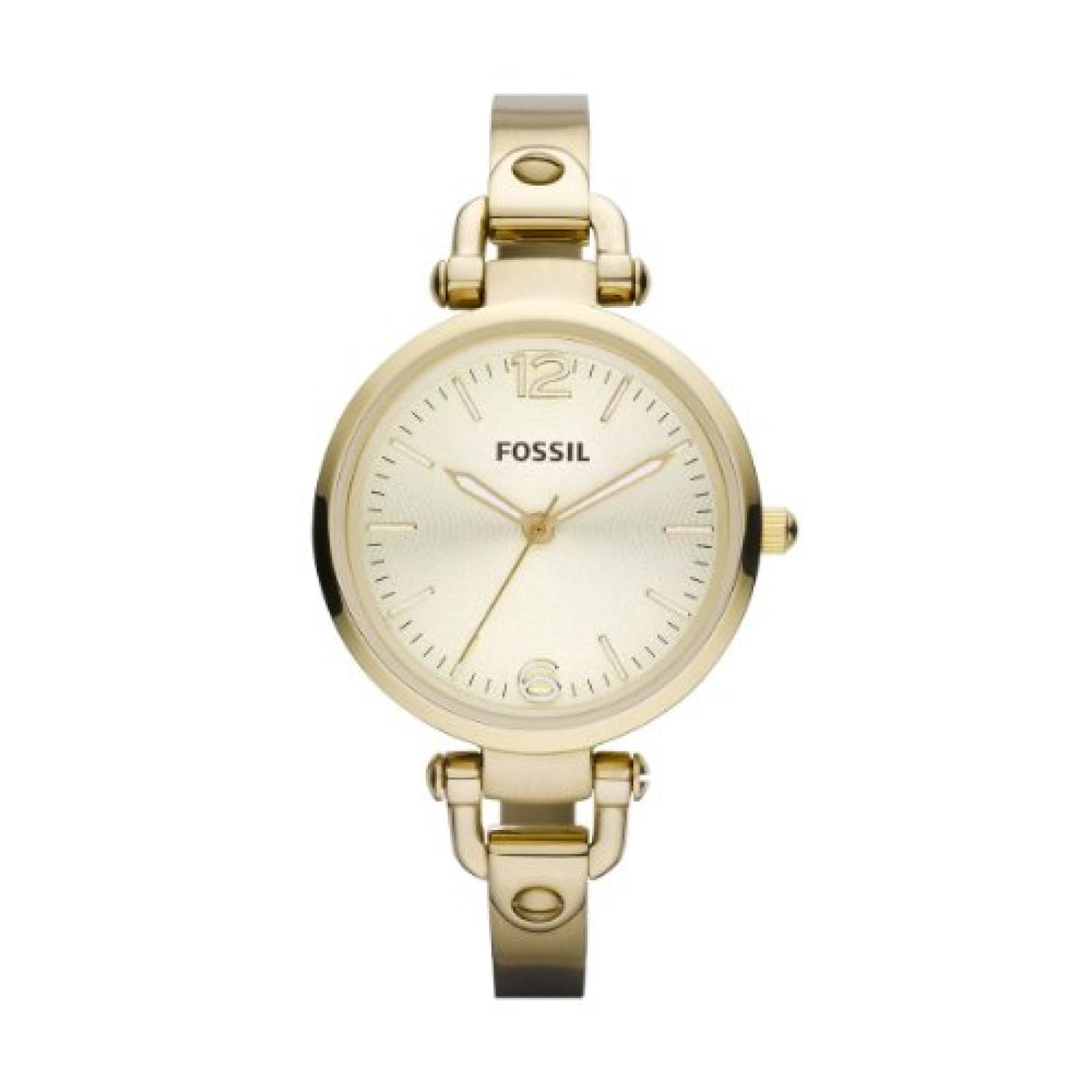 Fossil Damen-Armbanduhr XS Georgia Analog Quarz Edelstahl ES3084 