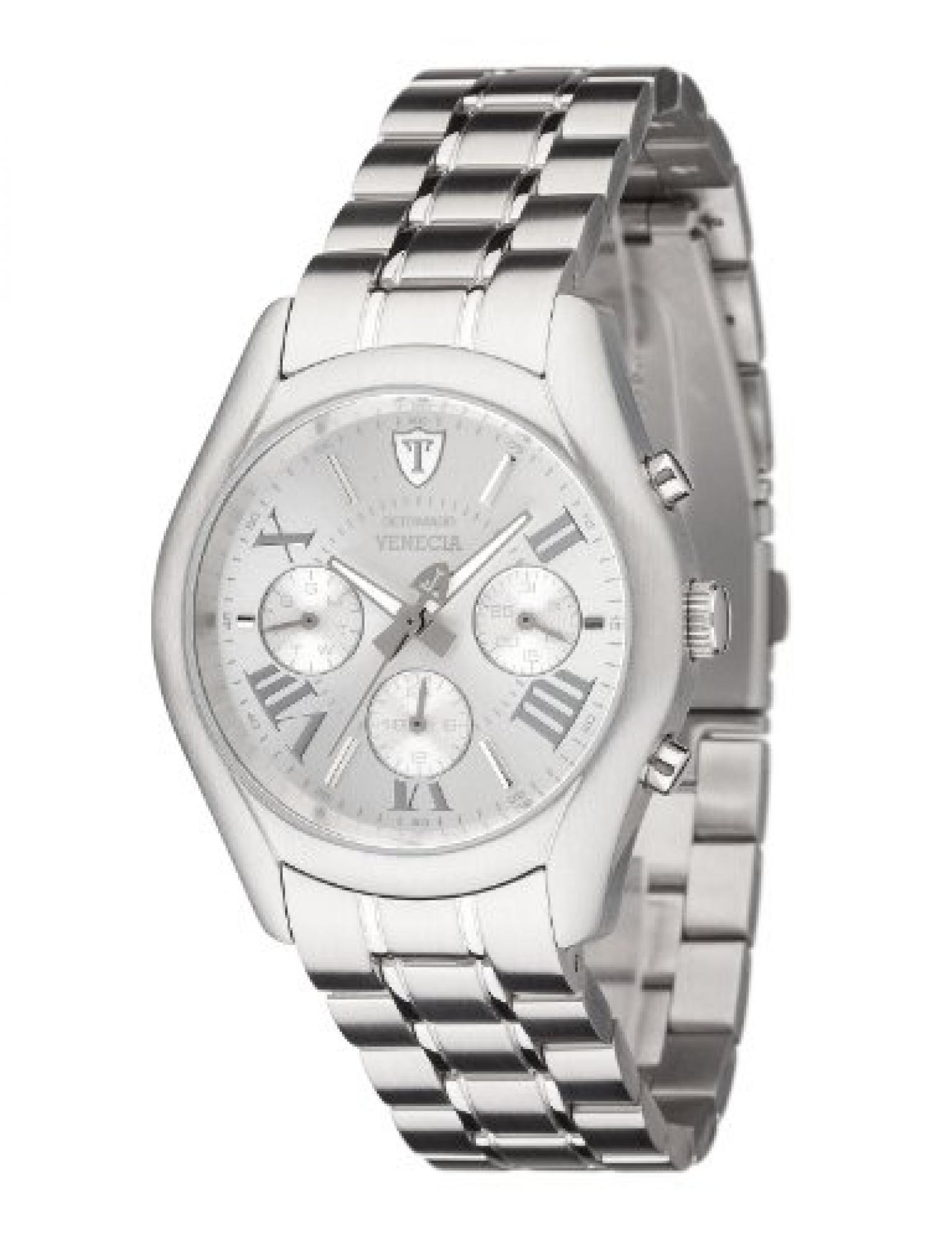 Detomaso Damen-Armbanduhr VENECIA Multifunction Silver Analog Quarz Edelstahl DT3020-C Detomaso Damen-Armbanduhr VENECIA Multifunction Silver Analog Quarz Edelstahl DT3020-C