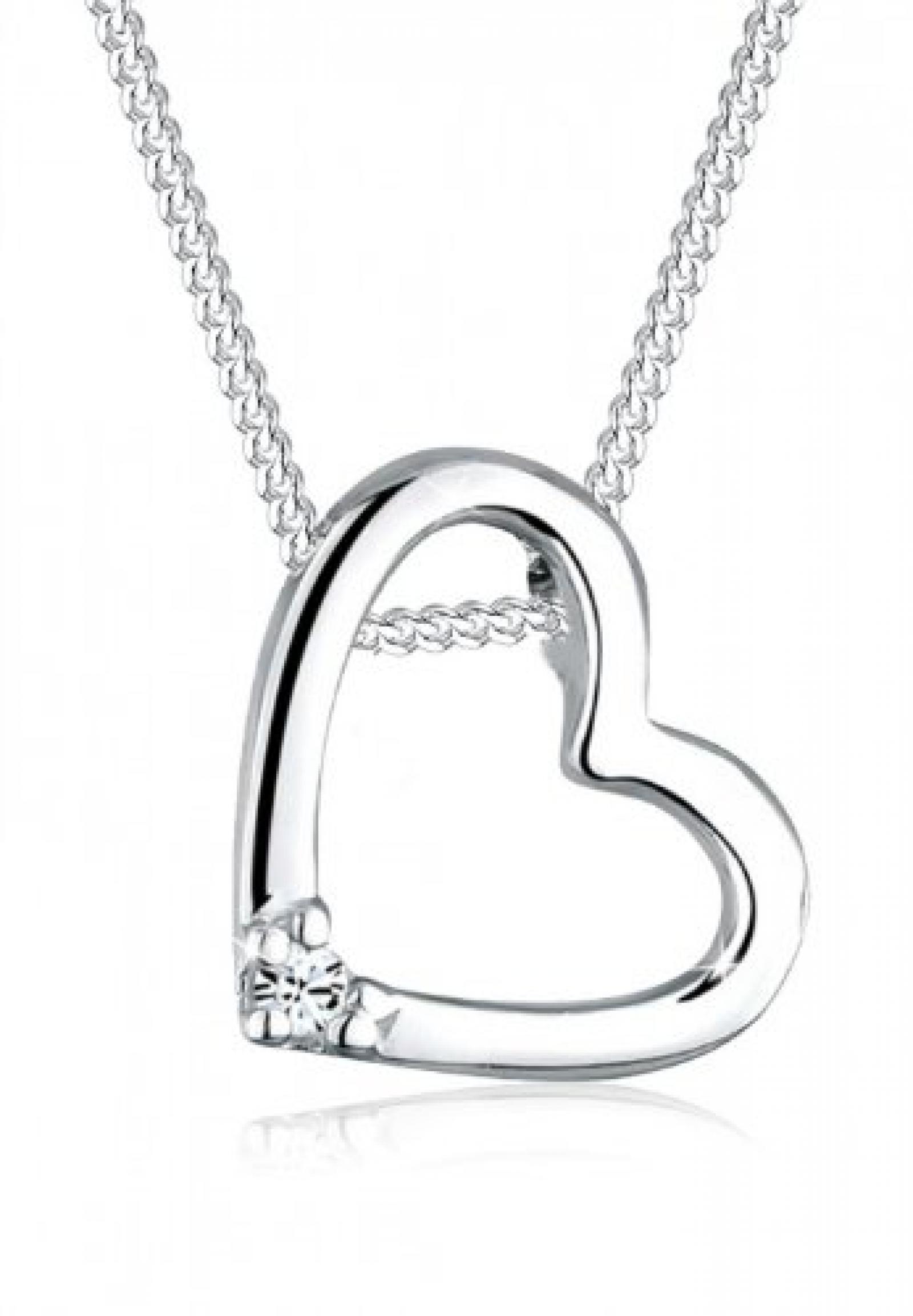 Elli Damen-Halskette Herzen 925 Silber L&auml;nge 45cm 0106171412_45 