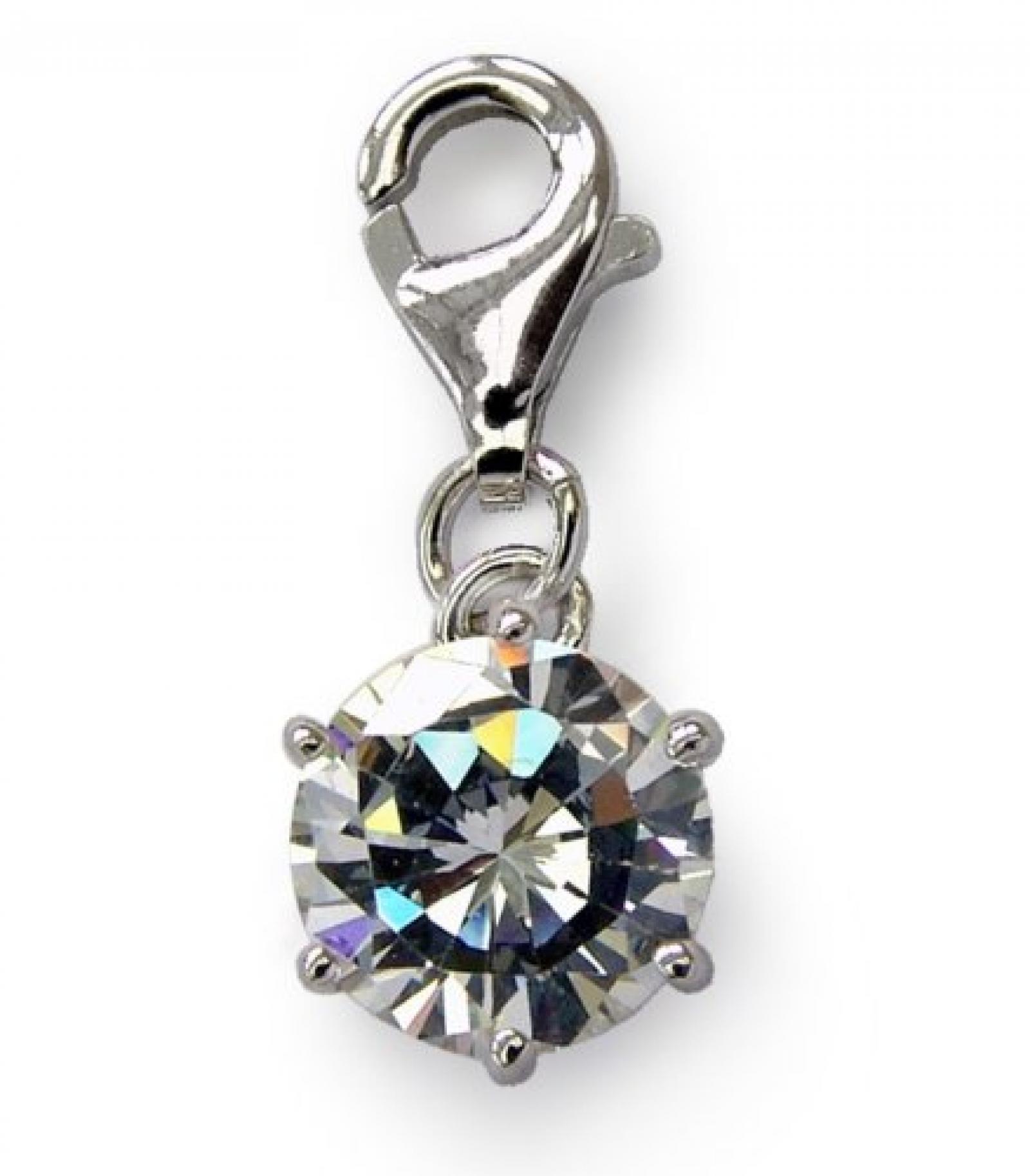 ZEEme Charms-Anh&auml;nger Zirkonia 925/- Sterling Silber 273240415R 