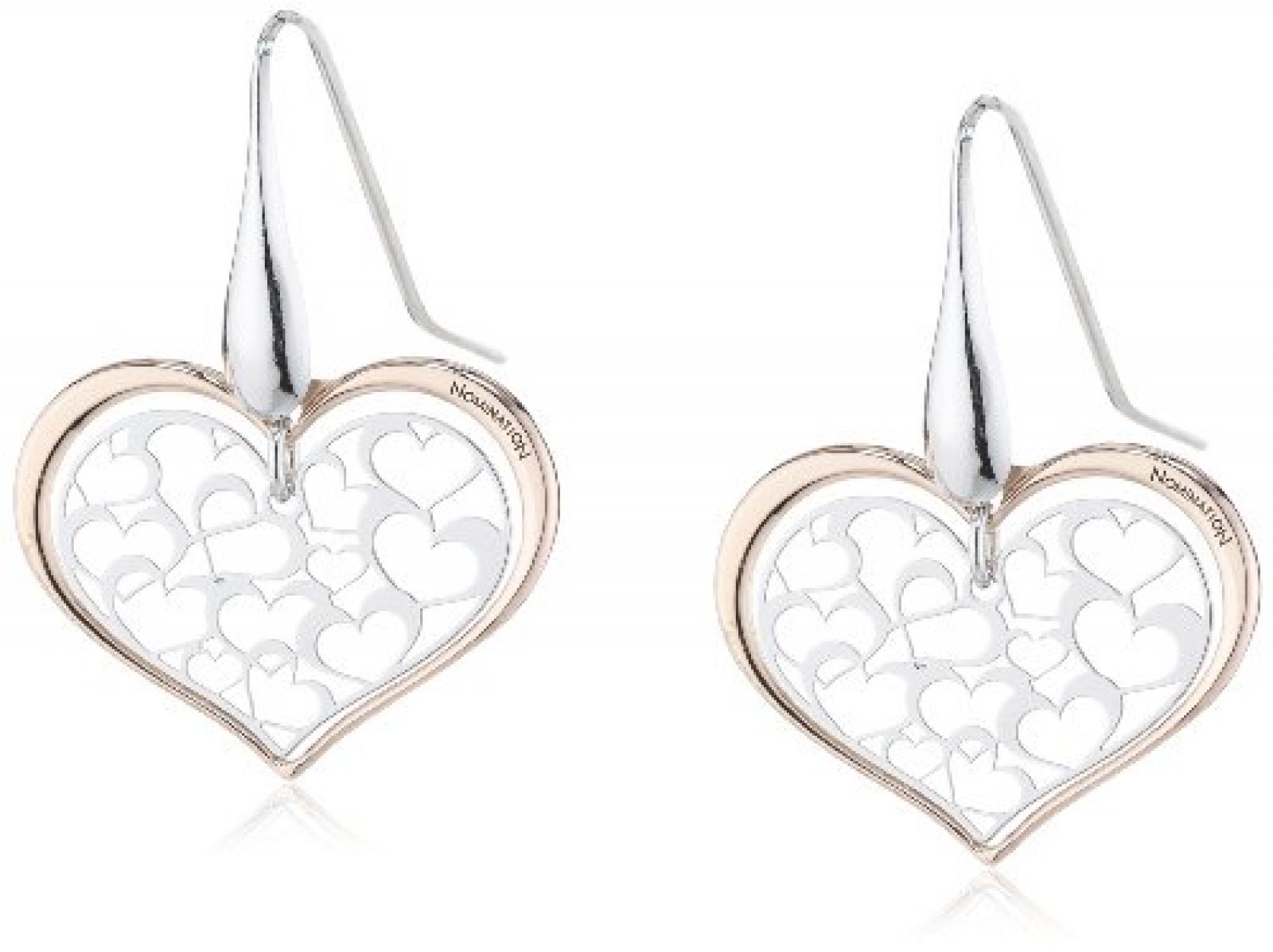 Nomination Damen-Ohrringe Romantica Silber 925 (Roségold) 141530/011 Nomination Damen-Ohrringe Romantica Silber 925 (Roségold) 141530/011
