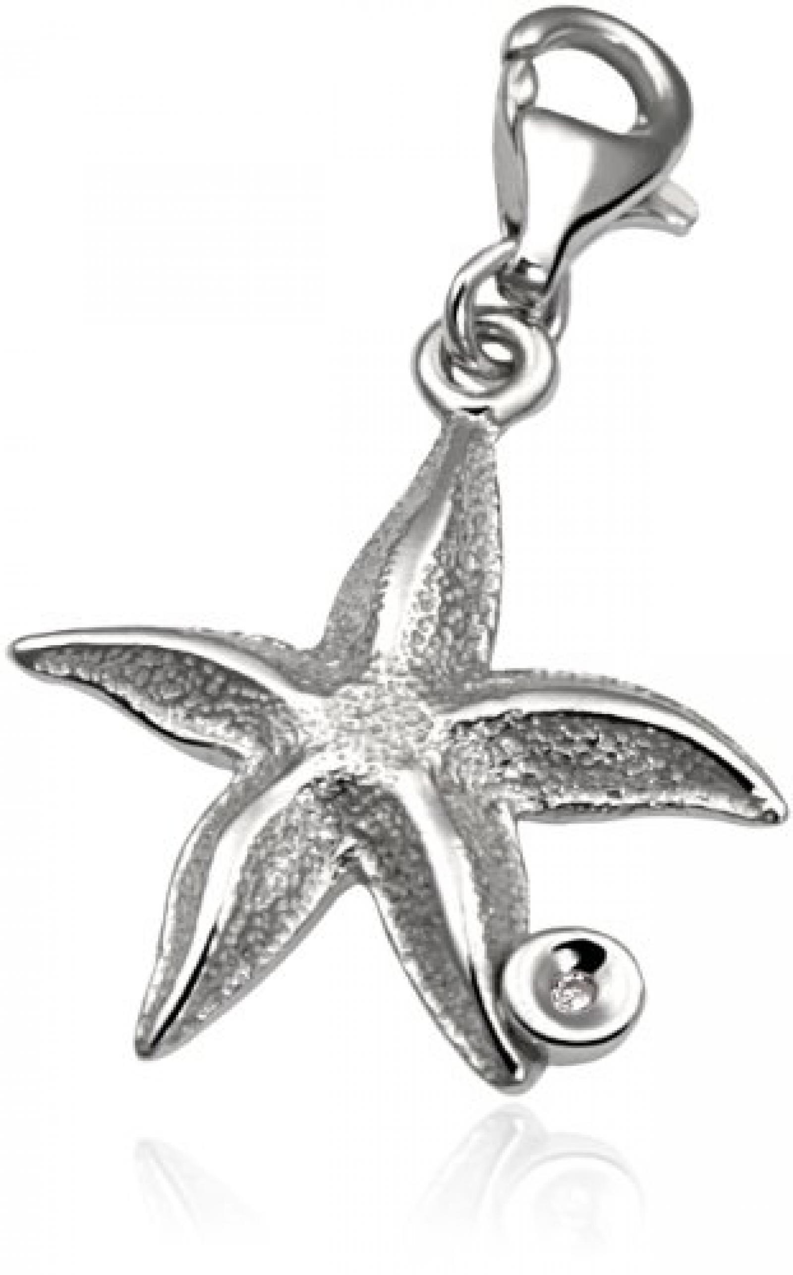 Goldmaid Damen-Charms Seestern 925 Sterlingsilber 1 Zirkonia Ch A4177S 