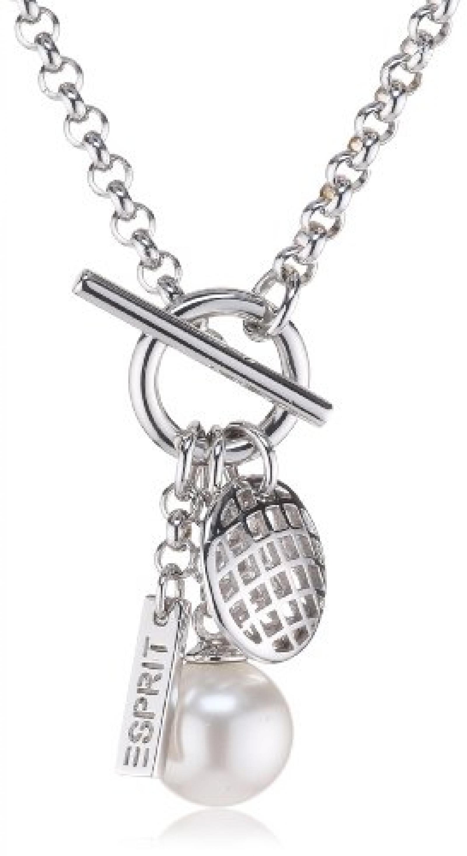 ESPRIT Jewels Damen-Halskette Pearl Lattice 925 Sterling Silber 40 cm S.ESNL92240A400 