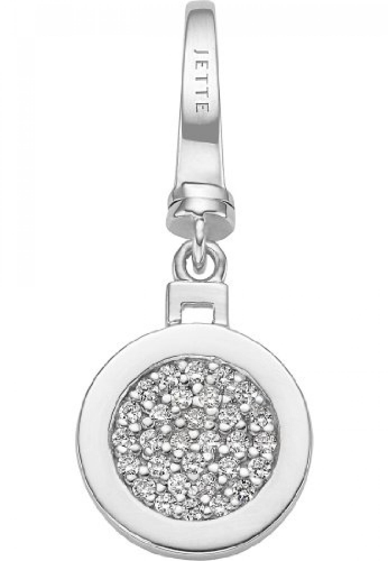 JETTE Charms Damen-Charm CHARM 925er Silber rhodiniert 30 Zirkonia One Size, silber 