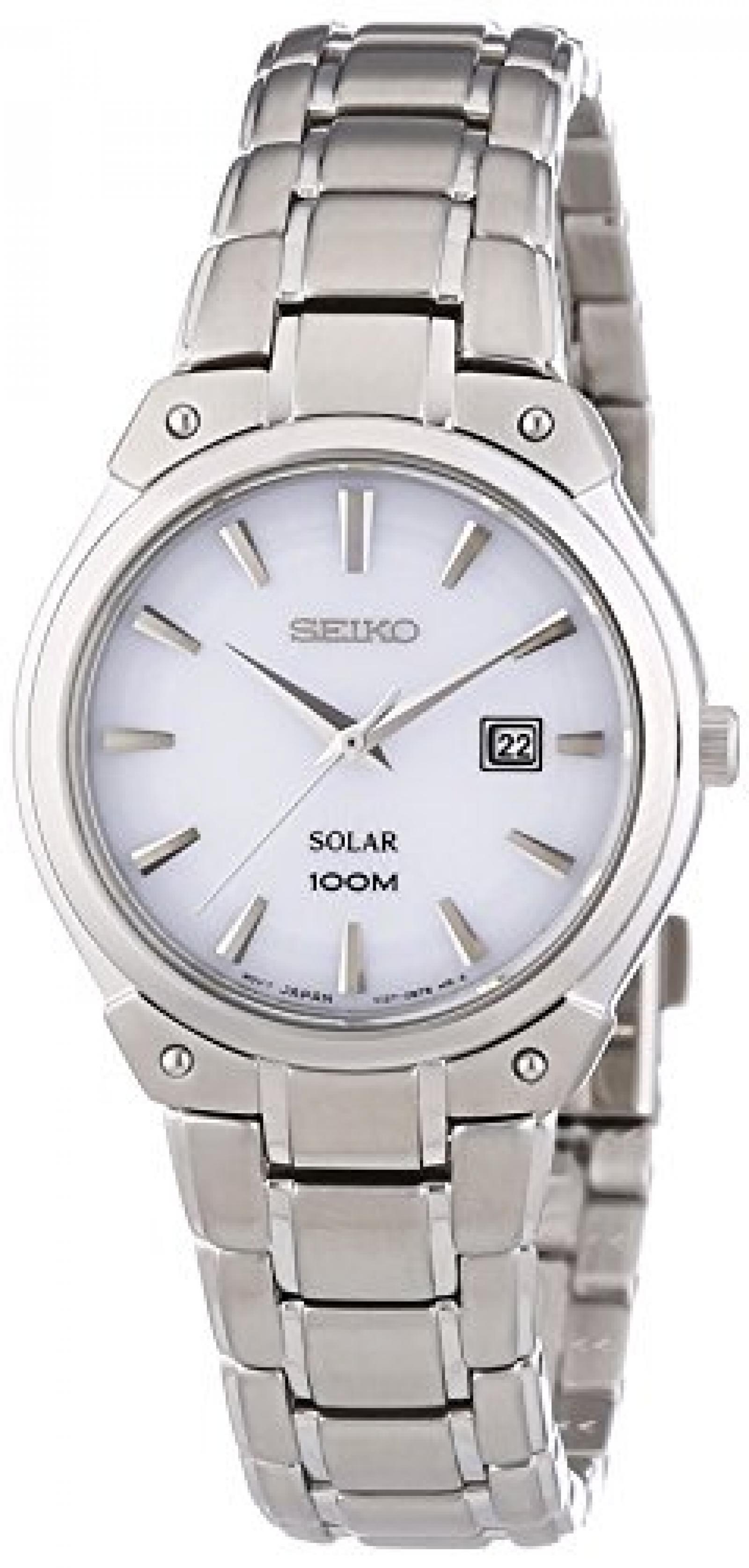Seiko Damen-Armbanduhr XS Solar Analog Quarz Edelstahl SUT139P1 Seiko Damen-Armbanduhr XS Solar Analog Quarz Edelstahl SUT139P1